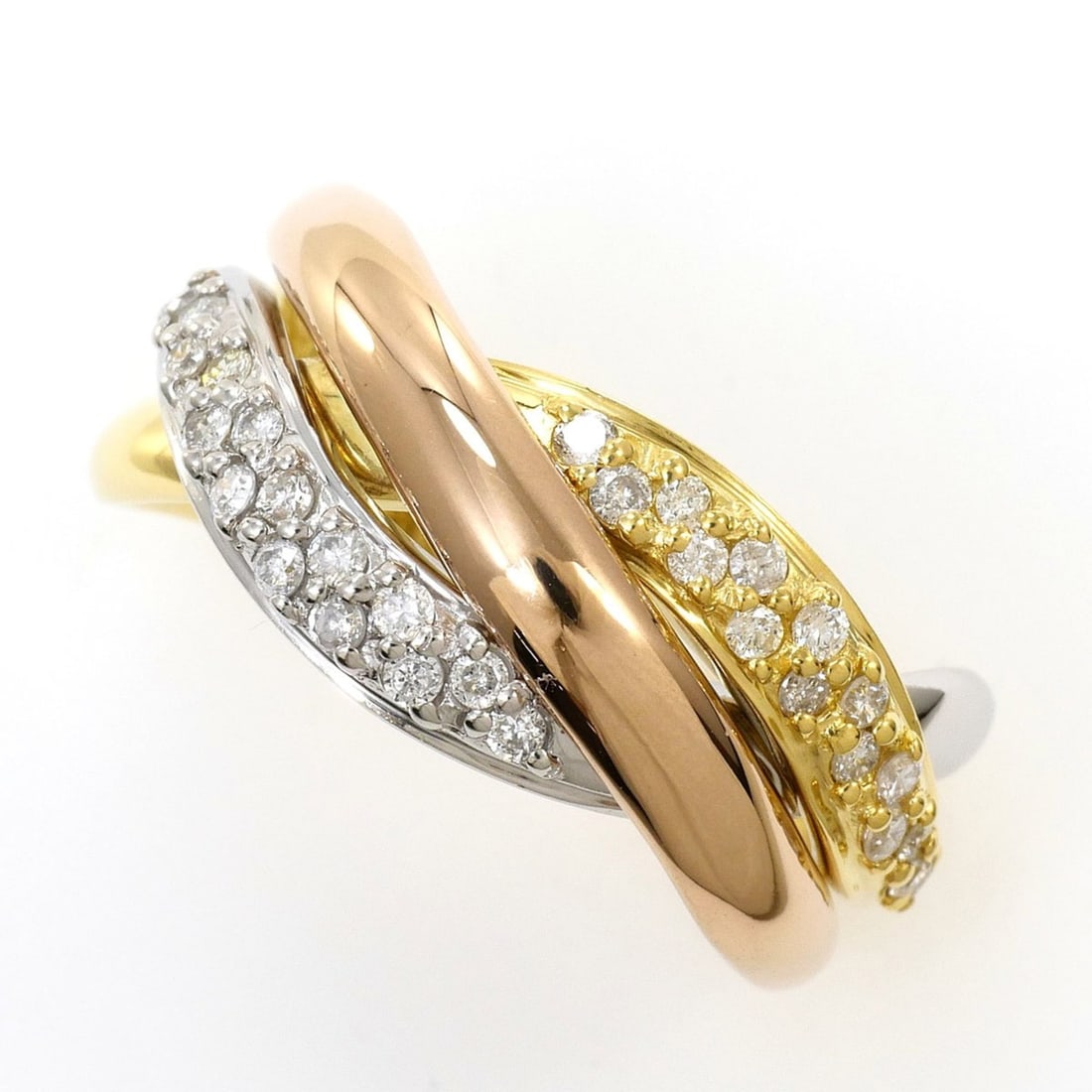 PT900 Platinum 18K Yellow Gold Ring, 1 Diamond 0.30ct, Total Weight 6.4g, Jewelry: --- Catalog ---Category: SizeWidth: 9mm / 0.35''Weight: 6.4g / 0.22oz.JP Size: 12US Size: 6.5Category: DesignType: Band ringColor: Pink gold, Platinum, Yellow goldMetal: Gold, PlatinumStone: DiamondGe