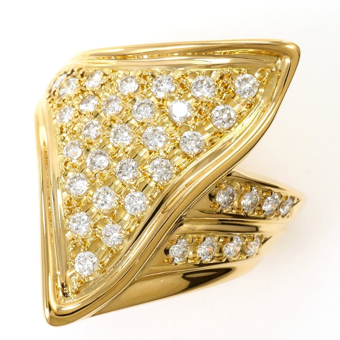 18K (18-karat) Yellow Gold Ring, 1 Diamond, 0.57ct, Total Weight 6.6g, Jewelry (1 of 14)