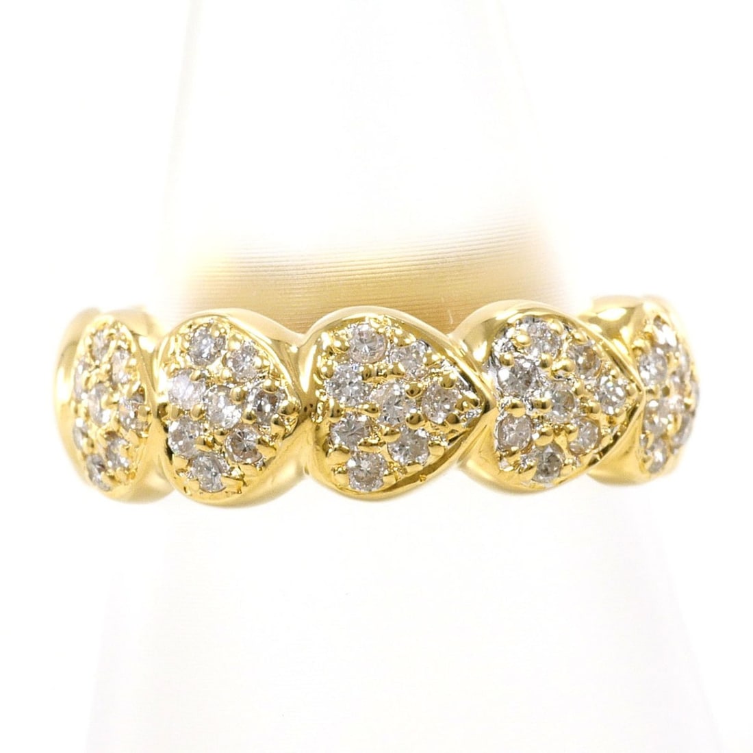 18K (18-karat) Yellow Gold Ring with 0.40ct Diamond, Total Weight 4.9g, Jewelry (1 of 10)