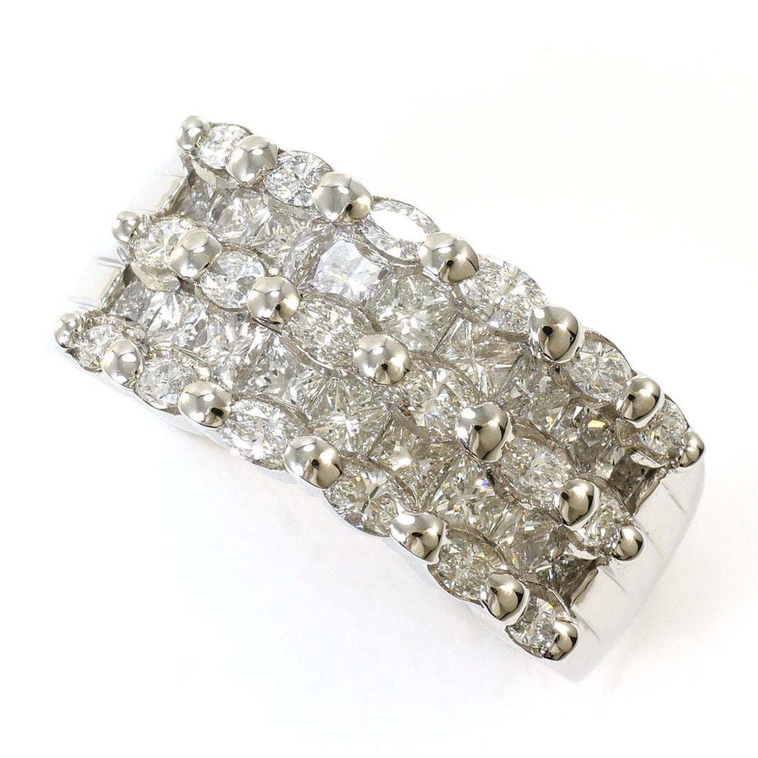 PT900 Platinum Ring, 1 Diamond, 2.00ct, Total Weight 12.4g, Jewelry (1 of 13)