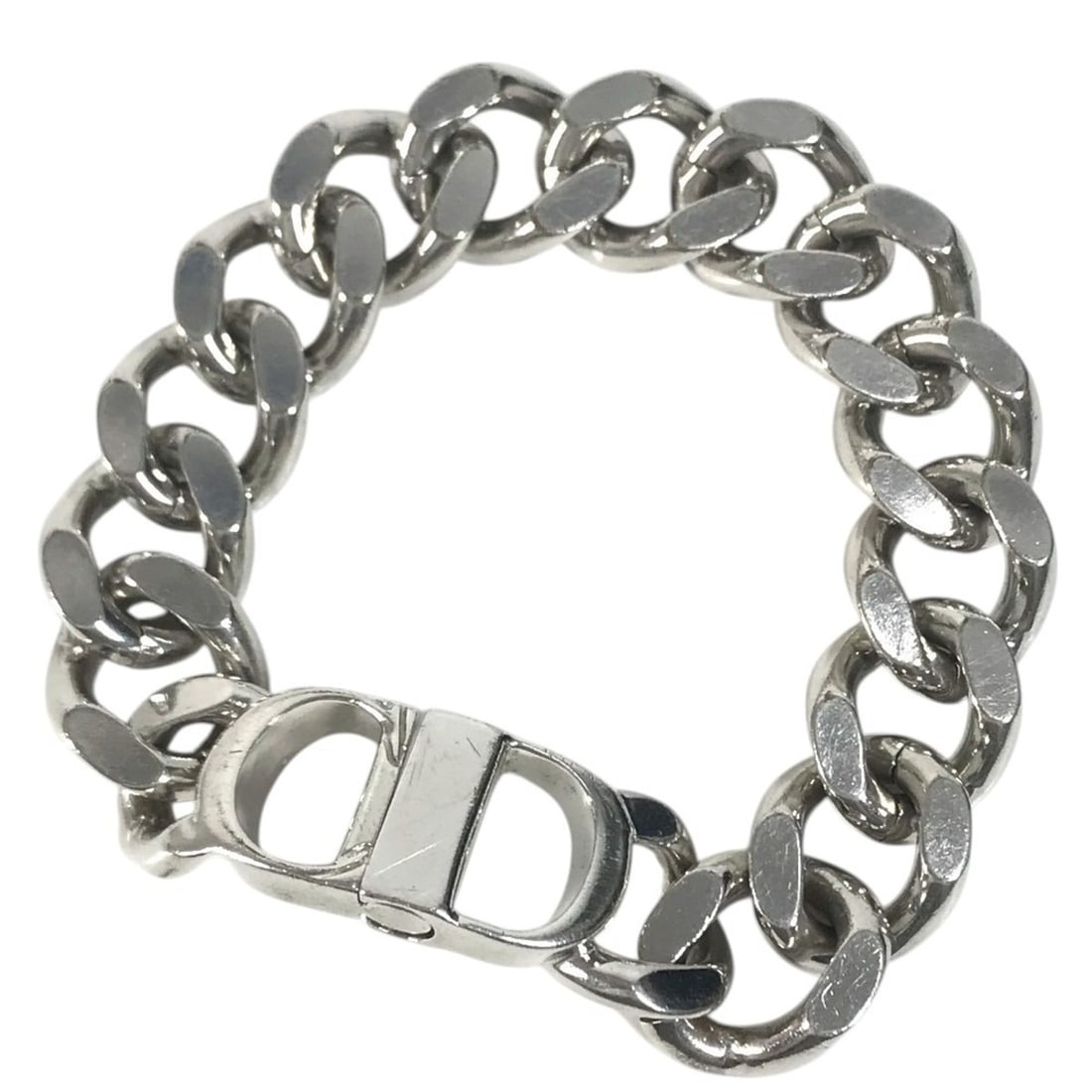 Christian Dior Dior CD logo accessory jewelry chain bracelet metal men's women's silver: --- Catalog ---Category: SizeLength: 17cm / 6.69''Category: DesignType: Charm braceletColor: SilverGender: Men,WomenMaterial: MetalCategory: GeneralBrand: Christian Dior--- Item List ---Section: Condi