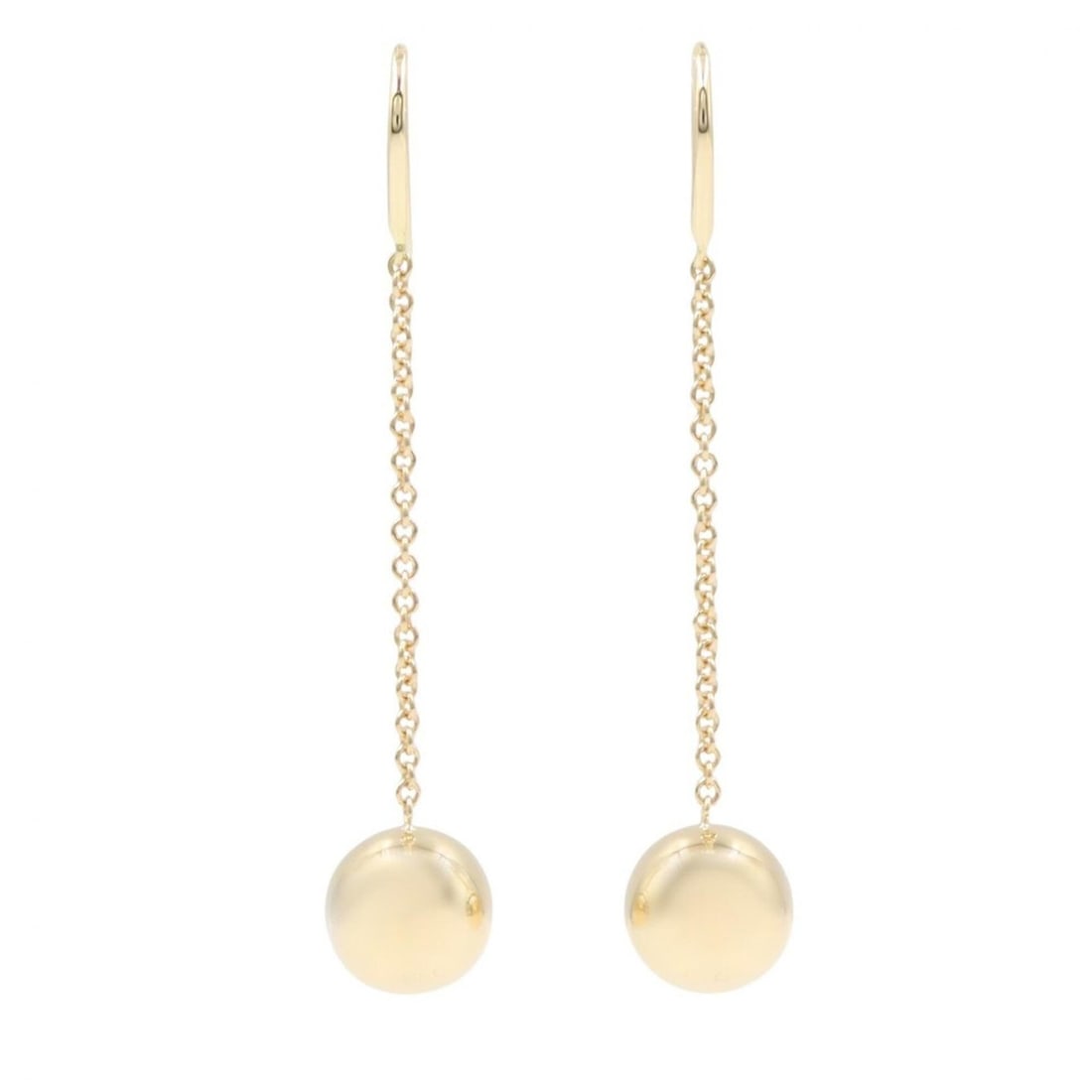 Tiffany & Co. Hardware Ball Earrings, 18K (Yellow Gold), Women's Jewelry, Gold Tone: --- Catalog ---Category: DesignType: Drop earringsColor: GoldGender: WomenMaterial: Yellow gold (18K)Category: GeneralBrand: Tiffany--- Item List ---Section: ConditionRanking: Rank SA Used - Hardly an
