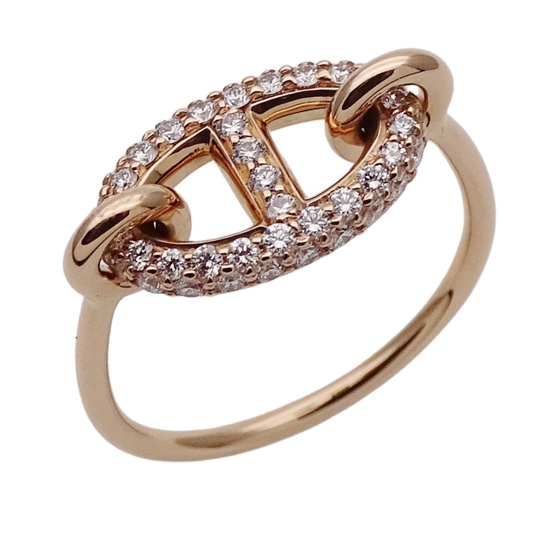 Hermes HERMES Ring Chaine d'Ancre Farandole Women's Brand 750PG Pink Gold Diamond #53 Approx. 1: --- Catalog ---Category: SizeJP Size: 13US Size: 6.5Category: DesignType: Band ringColor: Pink goldGender: WomenMaterial: Pink gold (18K)Category: GeneralBrand: HermesCountry of Origin: Italy--- Item 