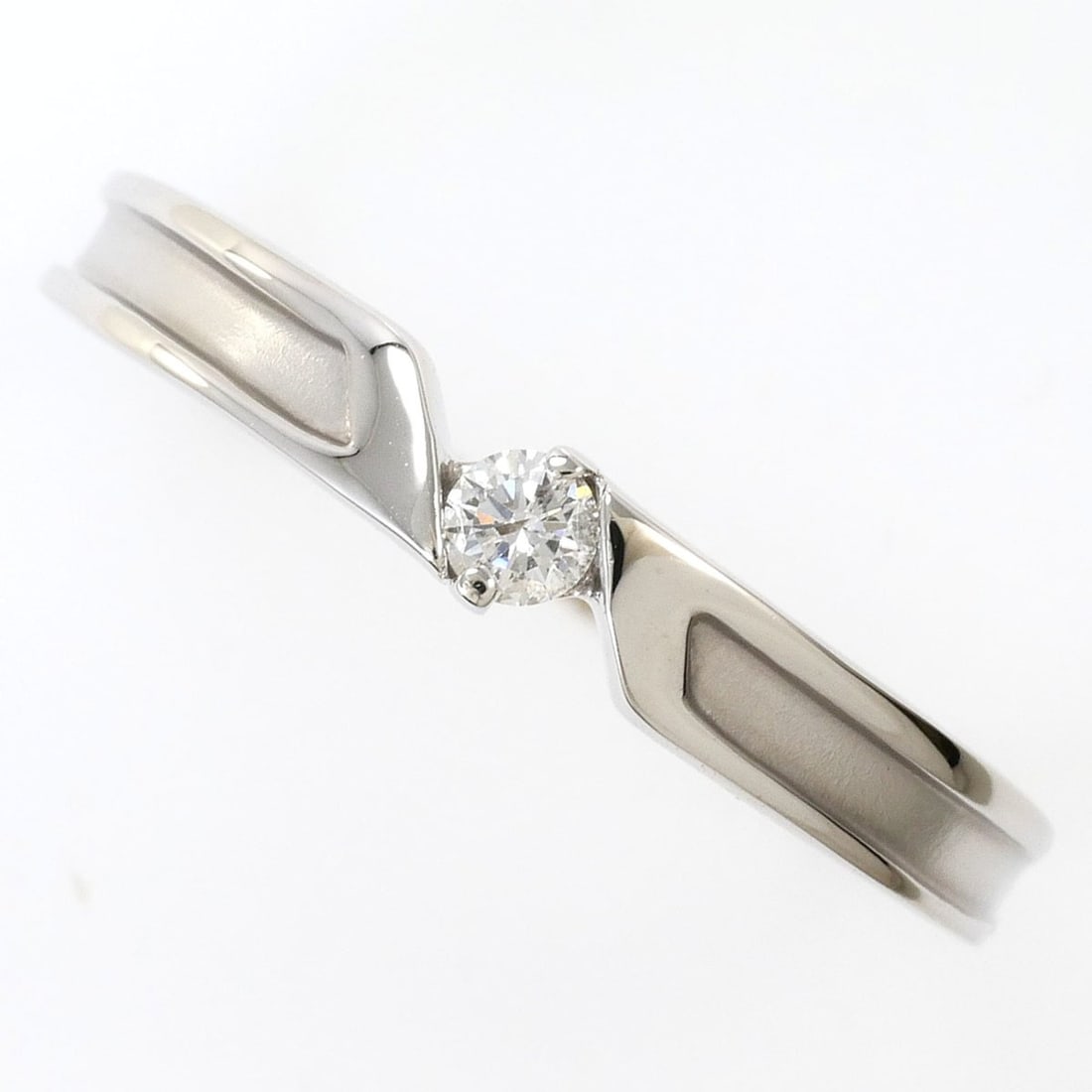 K14 14K WG White Gold Ring, 1 Diamond, 0.07ct, Total Weight 2.2g, Jewelry (1 of 11)