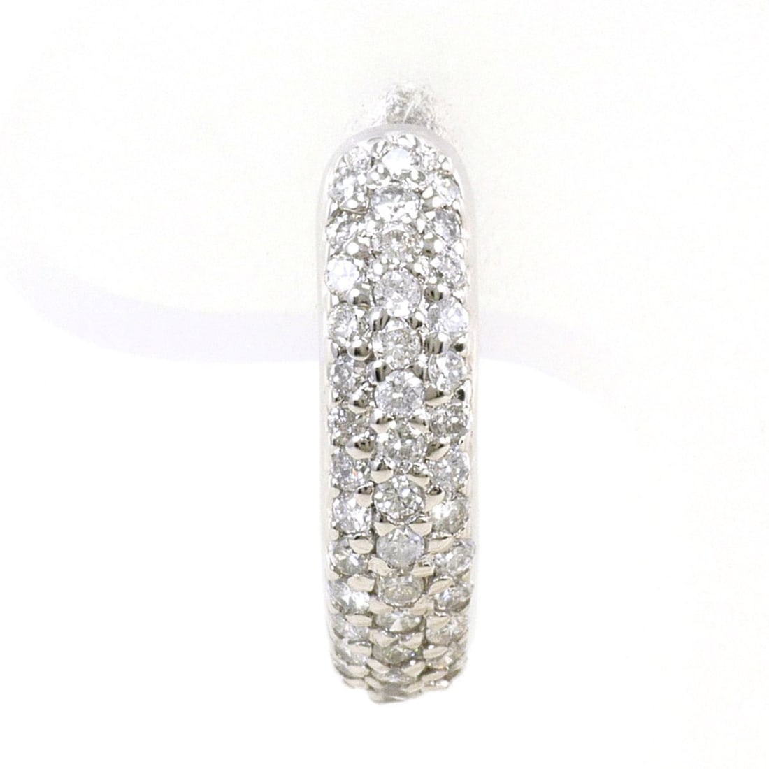 PT900 Platinum Earring (Single Earring) with 0.30ct Diamond, Total Weight 3.0g, Jewelry: --- Catalog ---Category: SizeWeight: 3g / 0.1oz.Category: DesignType: Hoop earringsColor: PlatinumMetal: PlatinumStone: DiamondGender: WomenMaterial: Platinum 900Weight (ct.): 0.30Single earring: YesC
