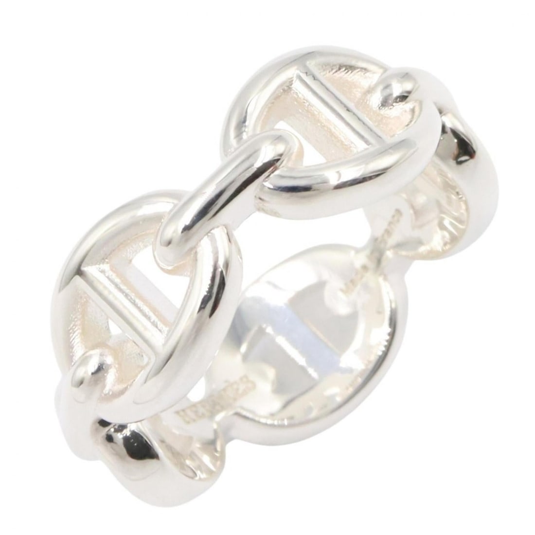 Hermes HERMES Enchainée Ring PM Ring, Jewelry, Sterling Silver 925, Women's, Tone: --- Catalog ---Category: SizeJP Size: 8.5US Size: 4.5Category: DesignType: Band ringColor: SilverGender: WomenMaterial: Silver 925Category: GeneralBrand: Hermes--- Item List ---Section: ConditionRanki
