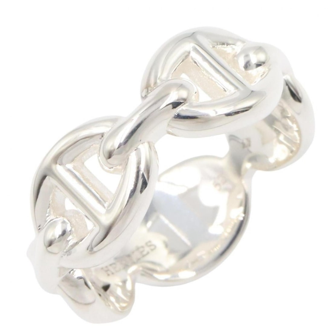 Hermes Chaine d'Ancre Enchainée Ring PM - Ring, Jewelry, Sterling Silver 925, Women's, Tone: --- Catalog ---Category: SizeJP Size: 11.5US Size: 6Category: DesignType: Band ringColor: SilverGender: WomenMaterial: Silver 925Category: GeneralBrand: Hermes--- Item List ---Section: ConditionRankin