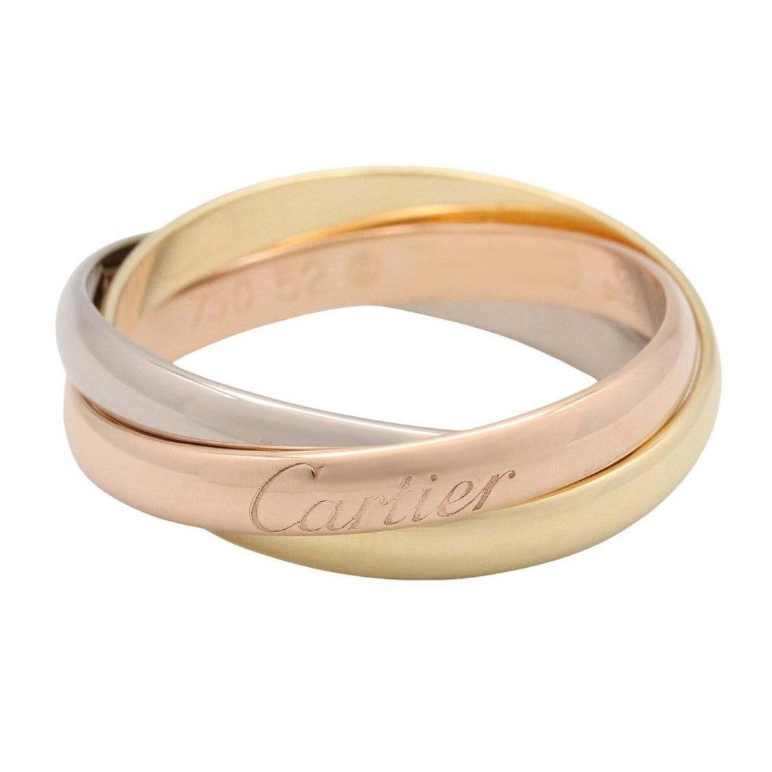 Cartier Trinity Ring - Ring/Finger Jewelry 18K (Yellow Gold), 18KWG (White 18KPG (Pink Gold): --- Catalog ---Category: SizeJP Size: 11.5US Size: 6Category: DesignType: Band ringColor: Gold, SilverGender: WomenMaterial: Pink gold (18K), White gold (18K), Yellow gold (18K)Category: GeneralMPN: B
