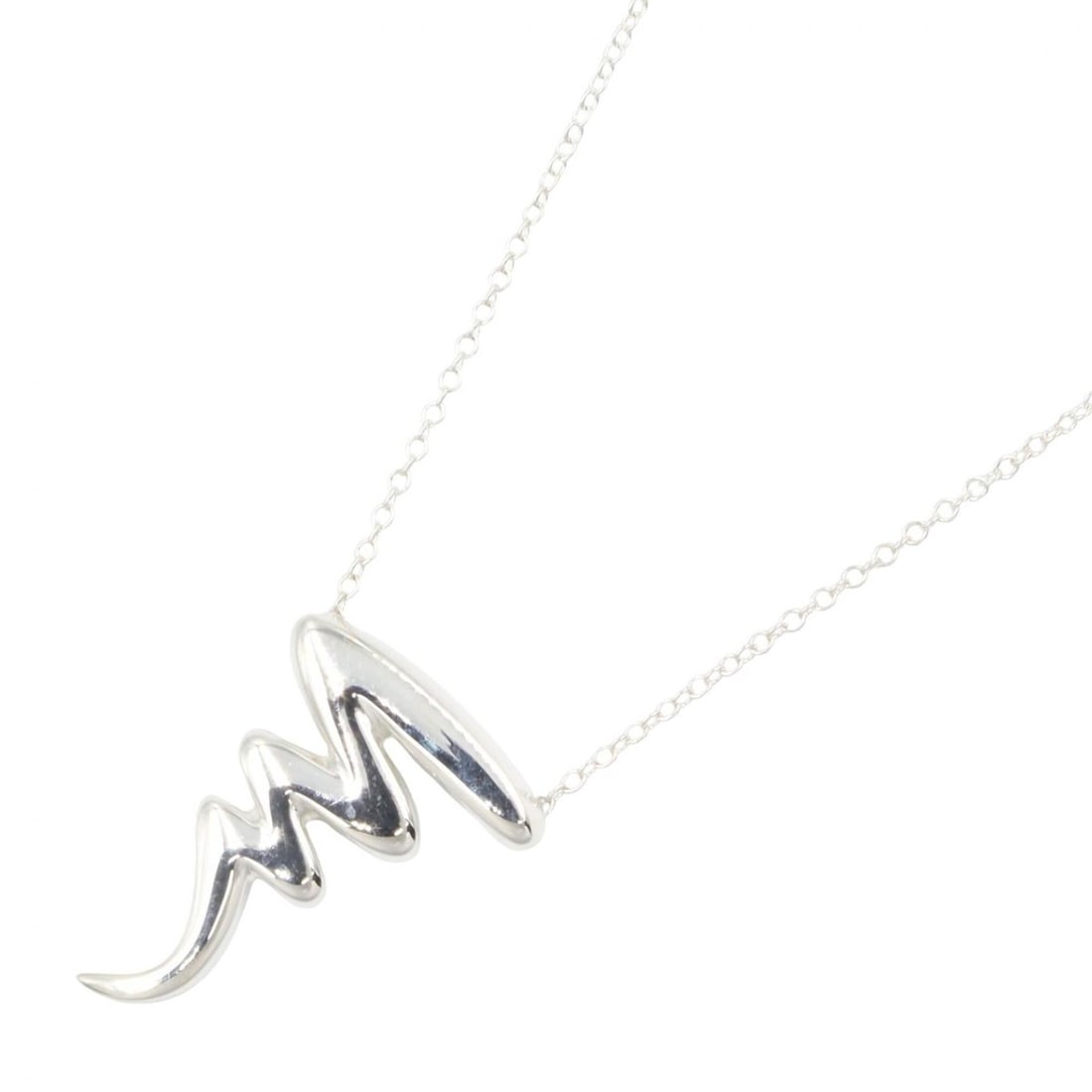 Tiffany & Co. Scribble Necklace, Sterling Silver 925, Women's Jewelry, Tone: --- Catalog ---Category: SizePendant Size: 20mm x 15mm / 0.78'' x 0.59''Neck Circumference: 44 cm / 17.32''Category: DesignColor: SilverGender: WomenMaterial: Silver 925Necklace Type: NecklaceCategory