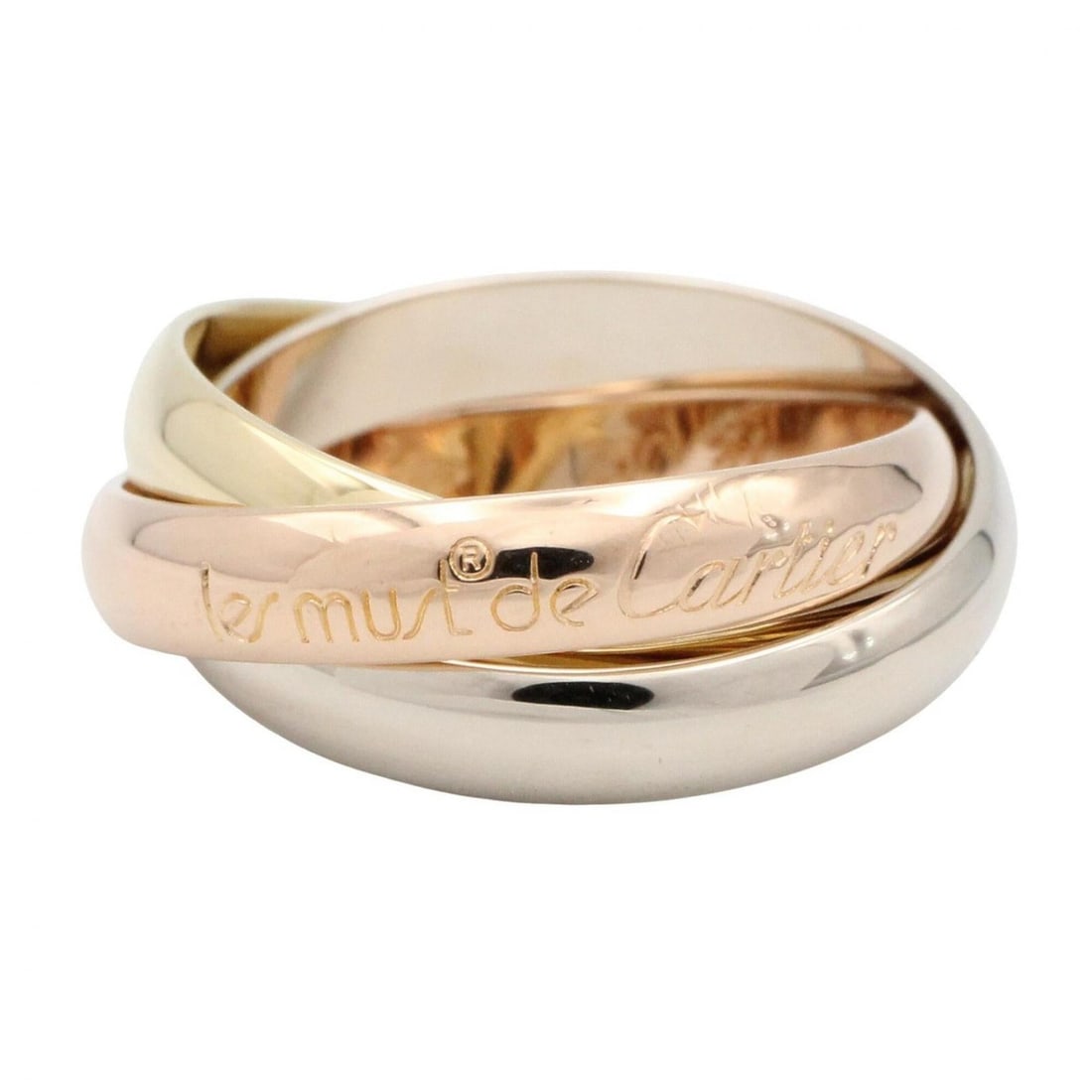 Cartier Trinity Ring - Ring/Finger Jewelry 18K (Yellow Gold), 18KWG (White 18KPG (Pink Gold): --- Catalog ---Category: SizeJP Size: 10.5US Size: 5.5Category: DesignType: Band ringColor: Gold, SilverGender: Men,WomenMaterial: Pink gold (18K), White gold (18K), Yellow gold (18K)Category: General