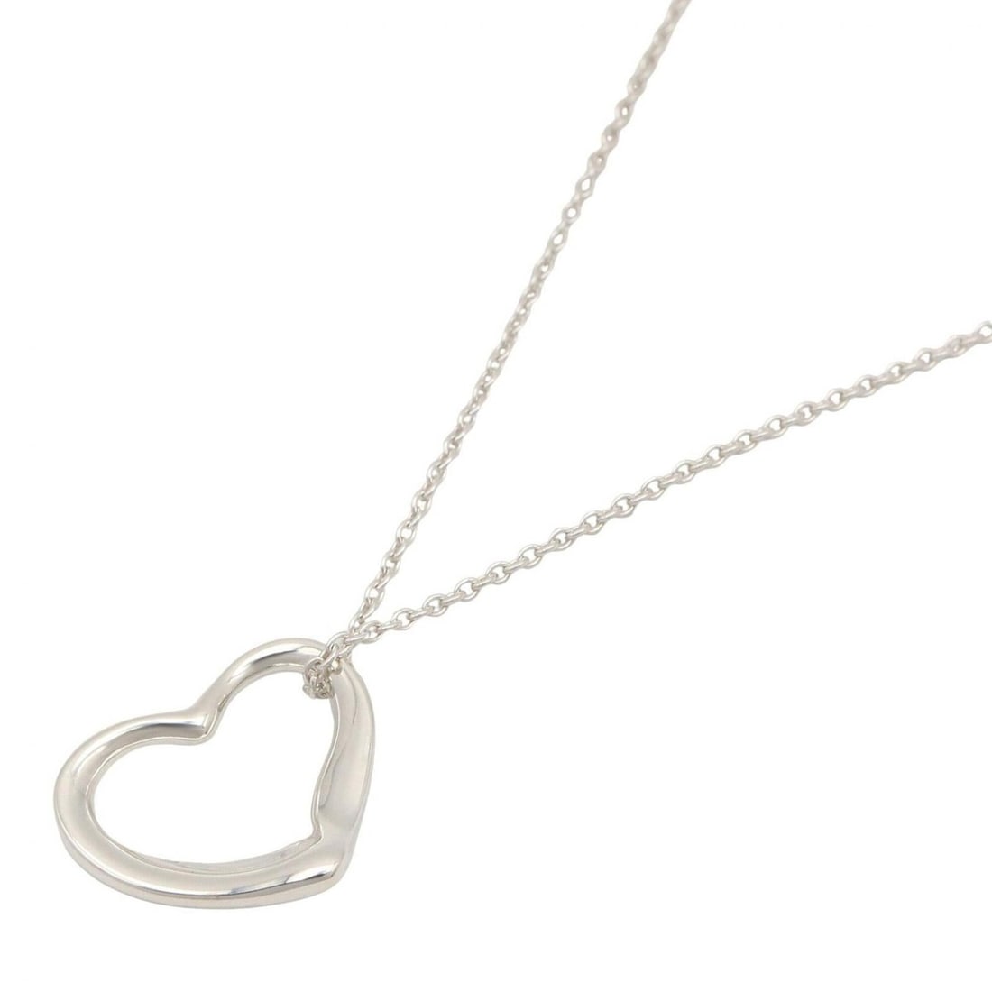 Tiffany & Co. Open Heart Necklace, Sterling Silver 925, Women's Jewelry, Tone: --- Catalog ---Category: SizePendant Size: 12mm x 14.3mm / 0.47'' x 0.56''Neck Circumference: 39.5 cm / 15.55''Category: DesignColor: SilverGender: WomenMaterial: Silver 925Necklace Type: NecklaceCate