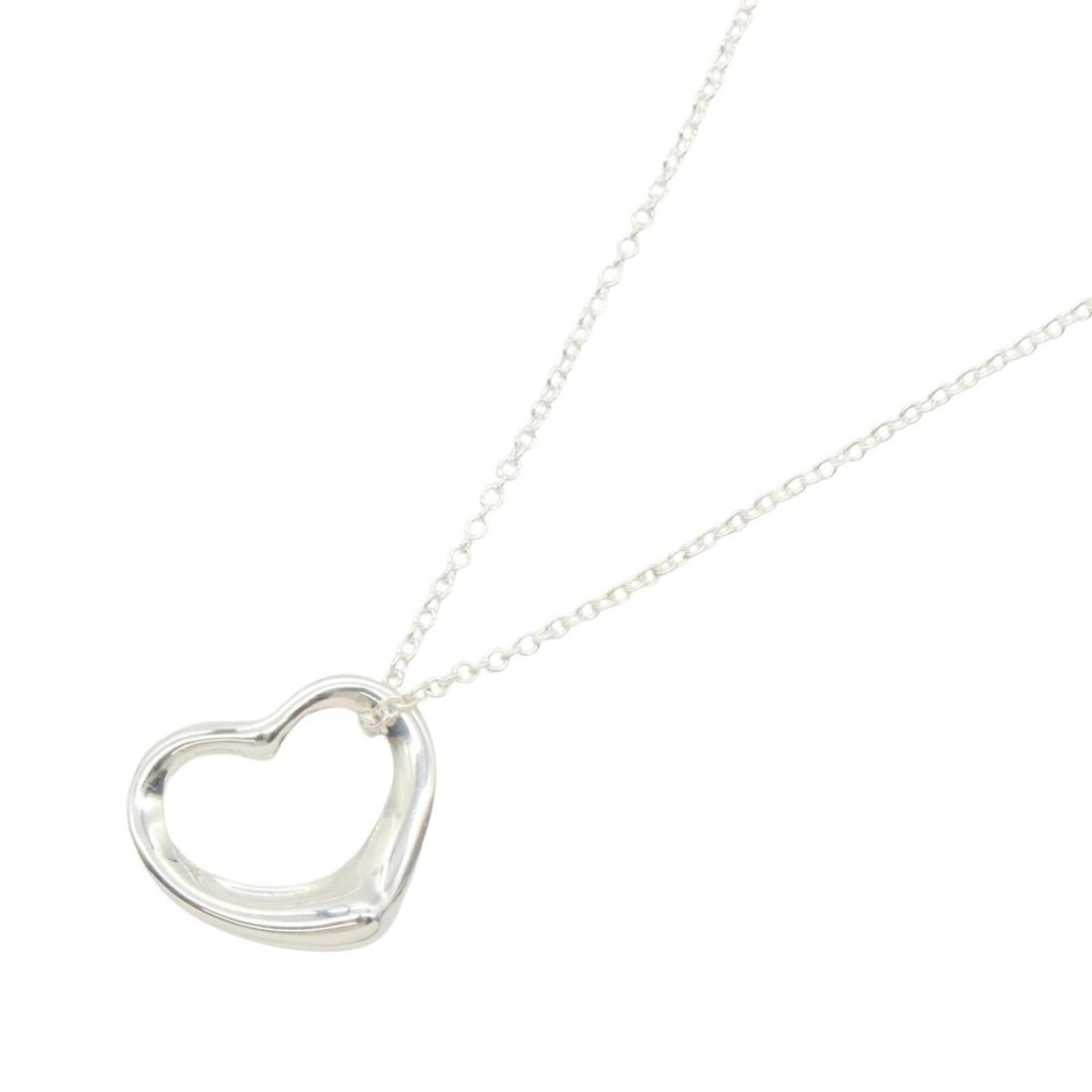 Tiffany & Co. Open Heart Necklace, Sterling Silver 925, Women's Jewelry, Tone: --- Catalog ---Category: SizePendant Size: 12mm x 15mm / 0.47'' x 0.59''Neck Circumference: 40 cm / 15.74''Category: DesignColor: SilverGender: WomenMaterial: Silver 925Necklace Type: NecklaceCategory