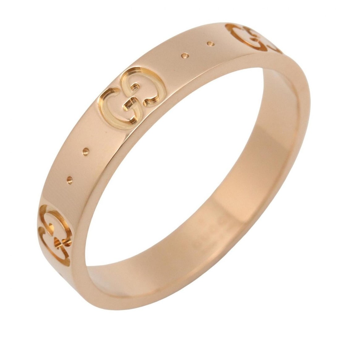 Gucci Icon Ring Slim - 18KPG (Pink Gold) Jewelry Men's & Women's Gold Tone: --- Catalog ---Category: SizeJP Size: 16US Size: 8Category: DesignType: Band ringColor: GoldGender: Men,WomenMaterial: Pink gold (18K)Category: GeneralBrand: Gucci--- Item List ---Section: ConditionRa