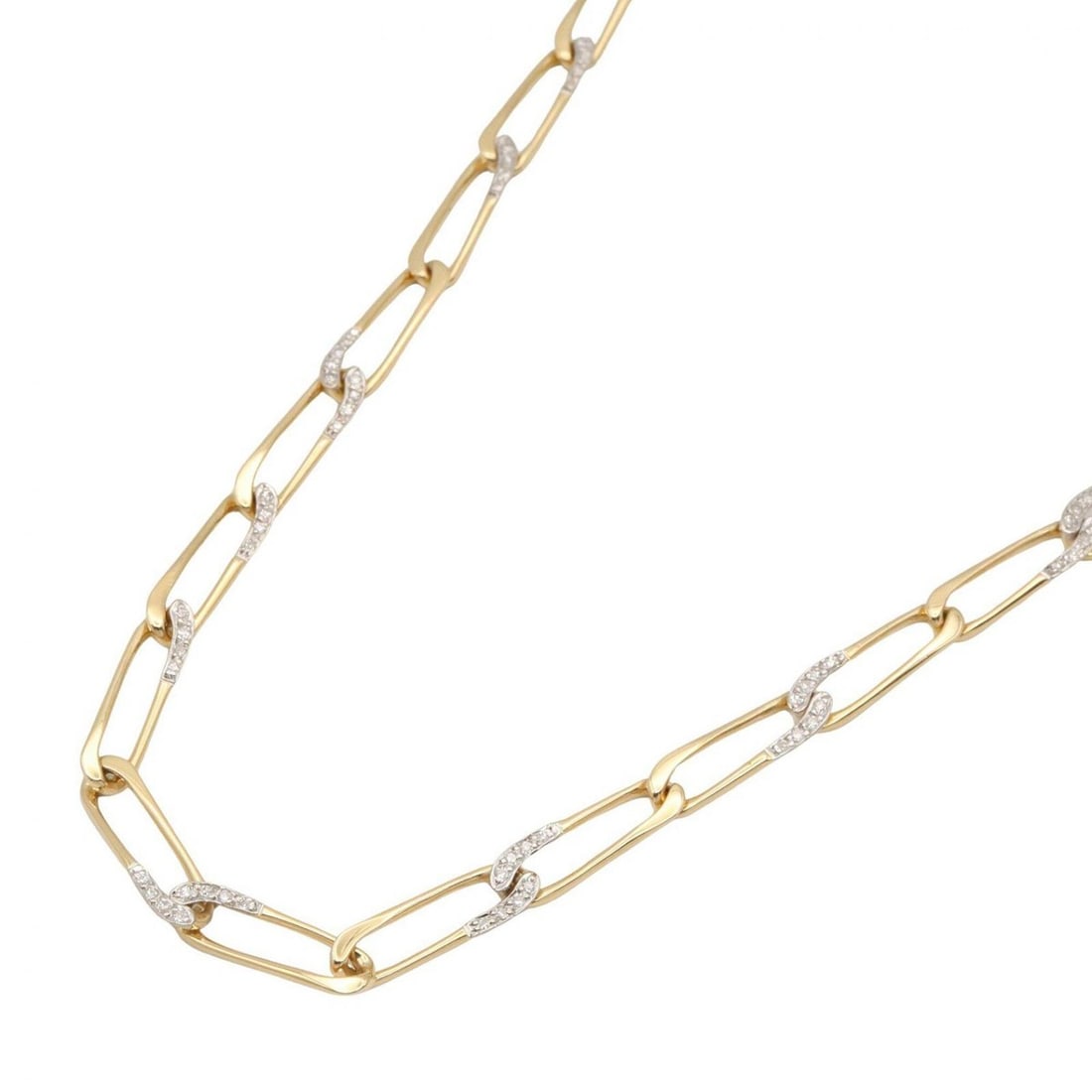 Cartier diamond necklace, 18K (yellow gold) jewelry, women's, clear/gold tones.: --- Catalog ---Category: SizeNeck Circumference: 58 cm / 22.83''Category: DesignColor: Clear, GoldGender: WomenMaterial: Yellow gold (18K)Necklace Type: NecklaceCategory: GeneralBrand: Cartier--- Item