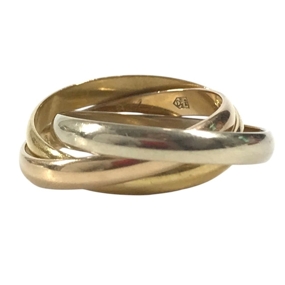 CARTIER Cartier 18K Gold Trinity Logo Accessory Jewelry Ring YG750 Women's: --- Catalog ---Category: SizeJP Size: 9.5US Size: 5Category: DesignType: Band ringColor: GoldGender: WomenMaterial: Yellow gold (18K)Category: GeneralBrand: Cartier--- Item List ---Section: ConditionR