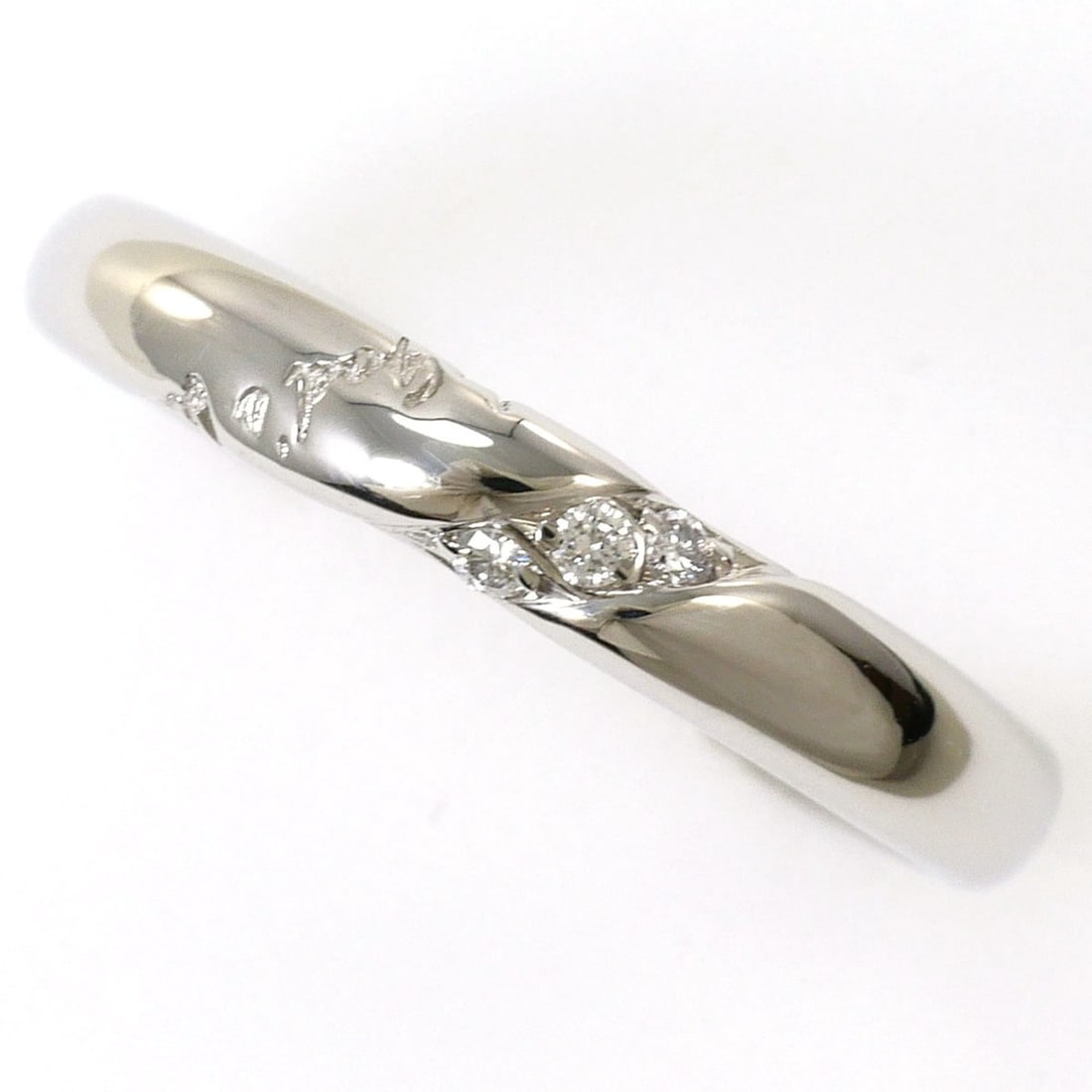 PT1000 Platinum Ring, Diamond 0.02ct, Blue 0.01ct, Total Weight 4.3g, Jewelry: --- Catalog ---Category: SizeWidth: 3mm / 0.12''Weight: 4.3g / 0.15oz.JP Size: 7US Size: 4Category: DesignType: Band ringColor: Blue, PlatinumMetal: PlatinumStone: DiamondGender: WomenMaterial: Platin