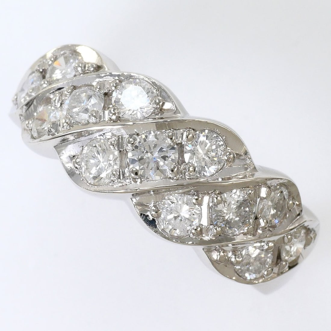 PT900 Platinum Ring, 1 Diamond, 1.00ct, Total Weight 6.3g, Jewelry (1 of 9)