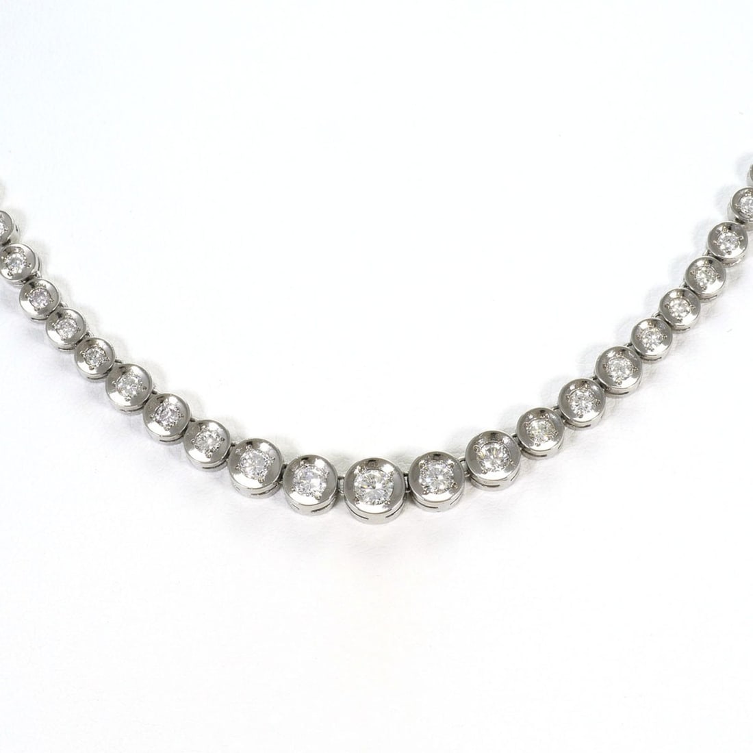 PT850 Platinum Necklace with 3.00ct Diamonds, Total Weight 26.0g, 42cm, Jewelry (1 of 10)