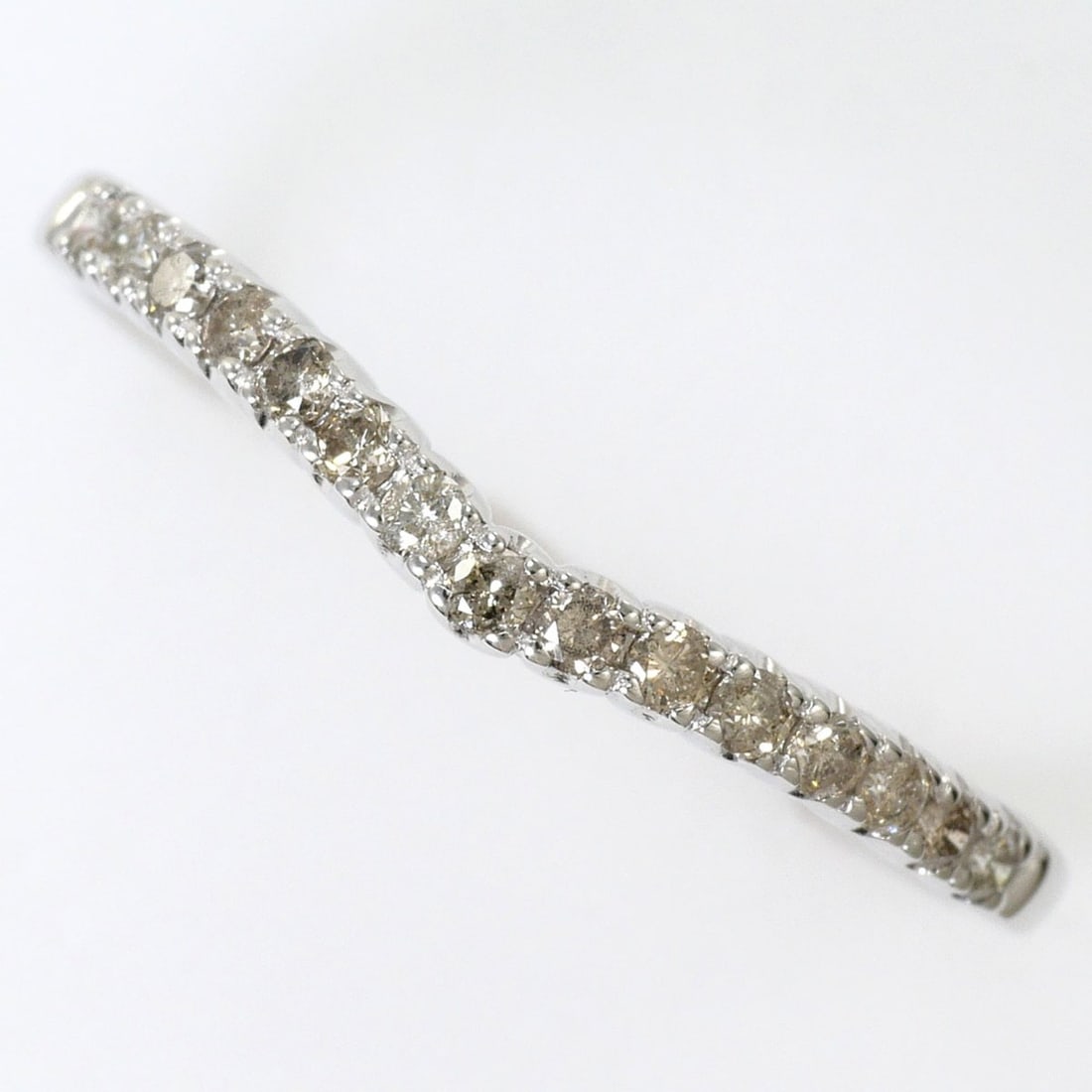 K10 10K WG White Gold Ring, 1 Diamond, 0.20ct, Total Weight 0.8g, Jewelry: --- Catalog ---Category: SizeWidth: 2mm / 0.08''Weight: 0.8g / 0.02oz.JP Size: 17US Size: 8.5Category: DesignType: Band ringColor: White goldMetal: White GoldStone: DiamondGender: WomenMaterial: White