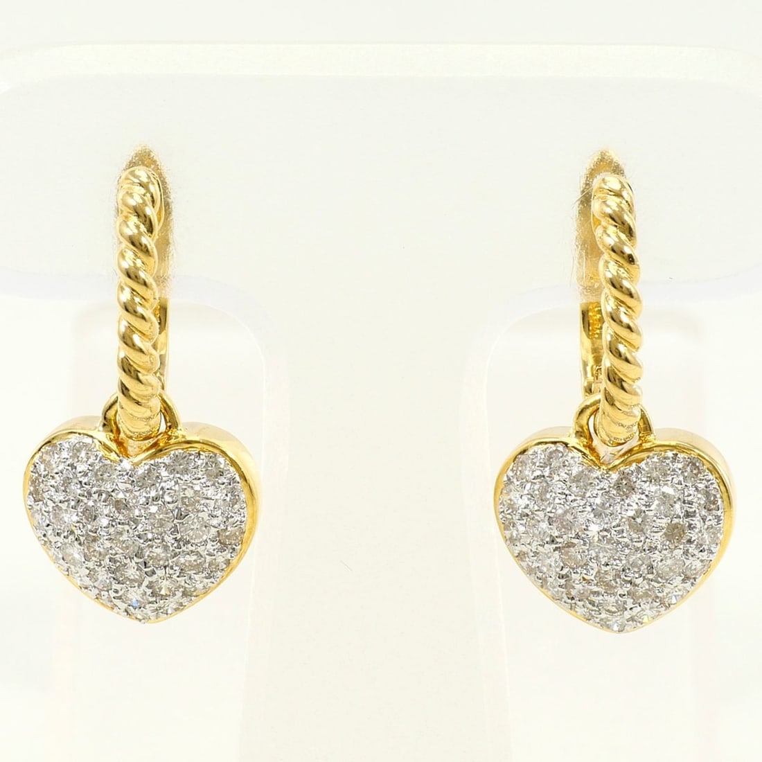 18K (18-karat) Yellow Gold (YG) Earrings with 0.77ct Diamonds, Total Weight 6.2g, Jewelry: --- Catalog ---Category: SizeWeight: 6.2g / 0.21oz.Category: DesignType: Hoop earringsColor: White gold, Yellow goldMetal: Gold, White GoldStone: DiamondGender: WomenMaterial: White gold (18K), Yellow