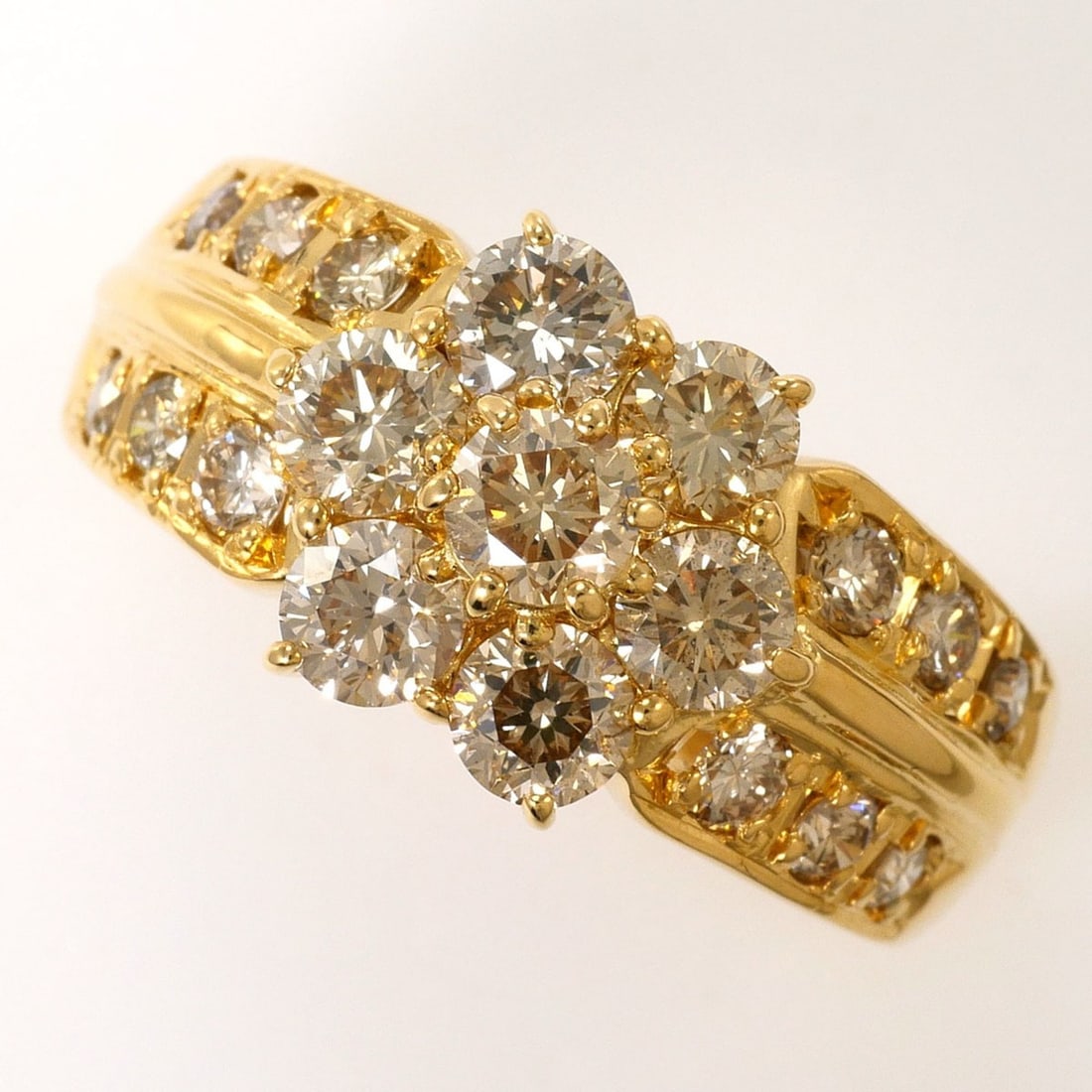 18K (18-karat) Yellow Gold Ring, 1 Diamond, 1.50ct, Total Weight 4.5g, Jewelry (1 of 10)