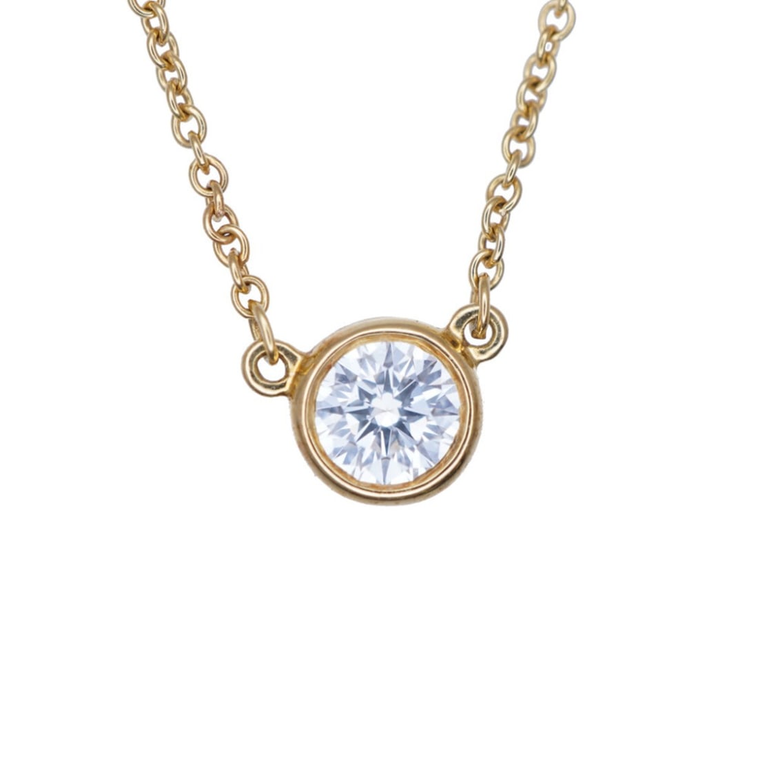 Tiffany & Co. By the Yard Necklace, 5.6mm setting, 750YG (18K Yellow Gold), Diamond Jewelry, 0063: --- Catalog ---Category: SizePendant Size: 5.6mm x 5.6mm / 0.22'' x 0.22''Neck Circumference: 40 cm / 15.74''Category: DesignGender: WomenMaterial: Yellow gold (18K)Necklace Type: NecklaceCategory: Ge