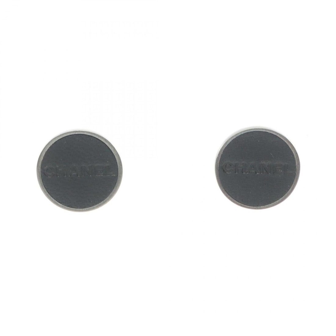 Chanel CHANEL Logo Earrings 00A Jewelry Stainless Steel Leather Women's Silver/Black: --- Catalog ---Category: SizeSize (HxWxD): 20.00mm x 20.00mm / 0.79'' x 0.79''Category: DesignType: Clip earringsColor: Black, SilverGender: WomenMaterial: Leather, Stainless steelCategory: GeneralBra