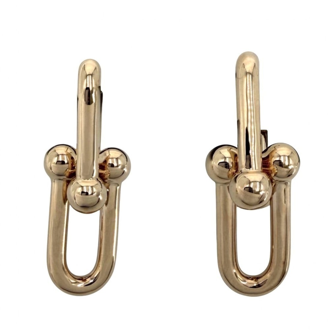 Tiffany & Co. Women's Hardware Large Link Earrings, Jewelry Accessory, Au750 18K Pink Gold, Approx.: --- Catalog ---Category: SizeWeight: 11.3g / 0.39oz.Size (HxWxD): 35.00mm x 14.00mm / 1.38'' x 0.55''Category: DesignType: Drop earringsGender: WomenMaterial: Pink gold (18K)Category: GeneralBrand: Ti