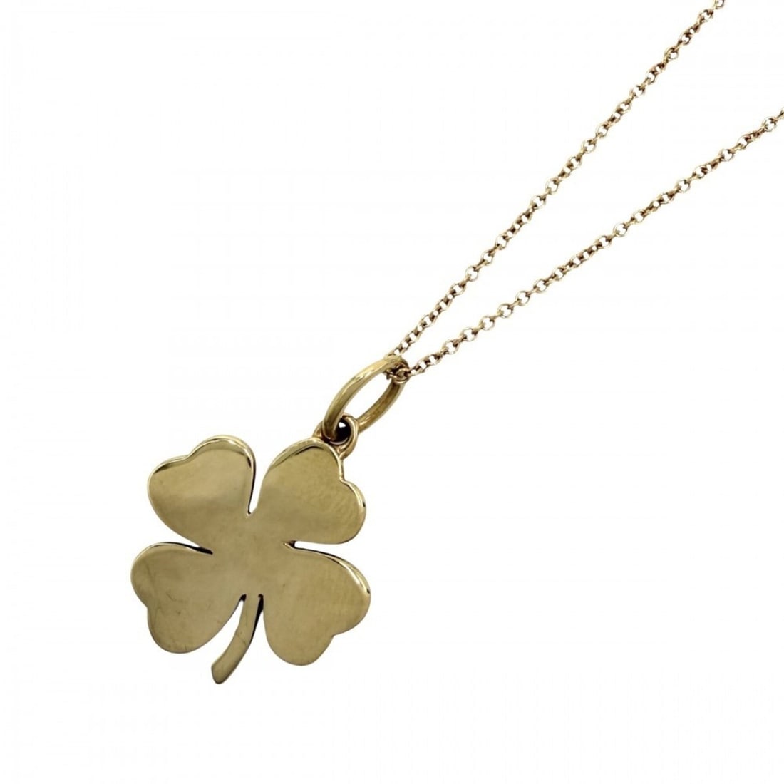 Tiffany & Co. Women's Clover Necklace, 18K Yellow Gold (Au750), Jewelry, Accessory, Approx. 5.1g: --- Catalog ---Category: SizeWidth: 1mm / 0.04''Weight: 5.1g / 0.17oz.Pendant Size: 16mm x 16mm / 0.62'' x 0.62''Neck Circumference: 50.5 cm / 19.88''Category: DesignGender: WomenMaterial: Yellow gold