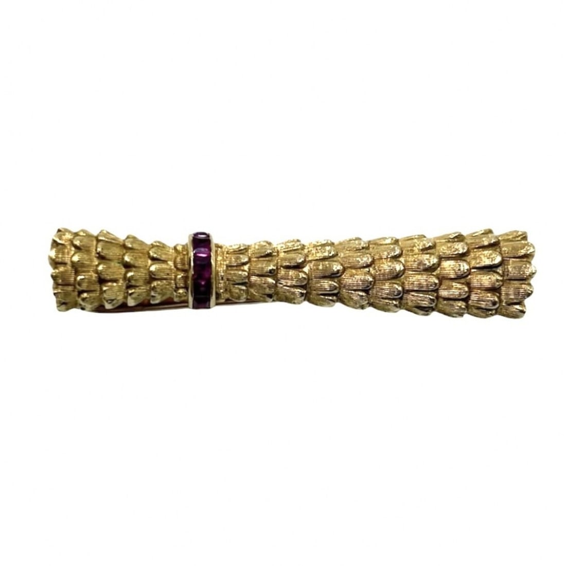 Tiffany & Co. Tie Pin, Men's Jewelry, Accessory, 18K Yellow Gold (Au750), Ruby, Approx. 11.4g: --- Catalog ---Category: SizeSize (HxWxD): 42.00mm x 8.00mm x 9.00mm / 1.65'' x 0.31'' x 0.35''Category: DesignType: Tie pinGender: MenMaterial: Yellow gold (18K)Category: GeneralBrand: Tiffany--- Ite