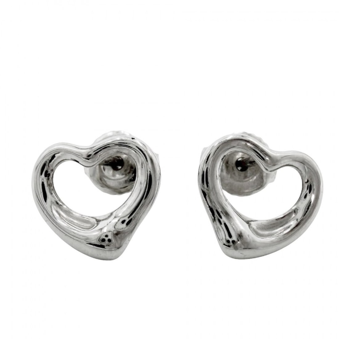 Tiffany & Co. Women's Elsa Peretti Open Heart Stud Earrings, Jewelry, Accessories, Pt950 Platinum,: --- Catalog ---Category: SizeSize (HxWxD): 10.00mm x 10.00mm x 1.00mm / 0.39'' x 0.39'' x 0.04''Category: DesignType: Stud earringsGender: WomenMaterial: Platinum 950Category: GeneralBrand: Tiffany---
