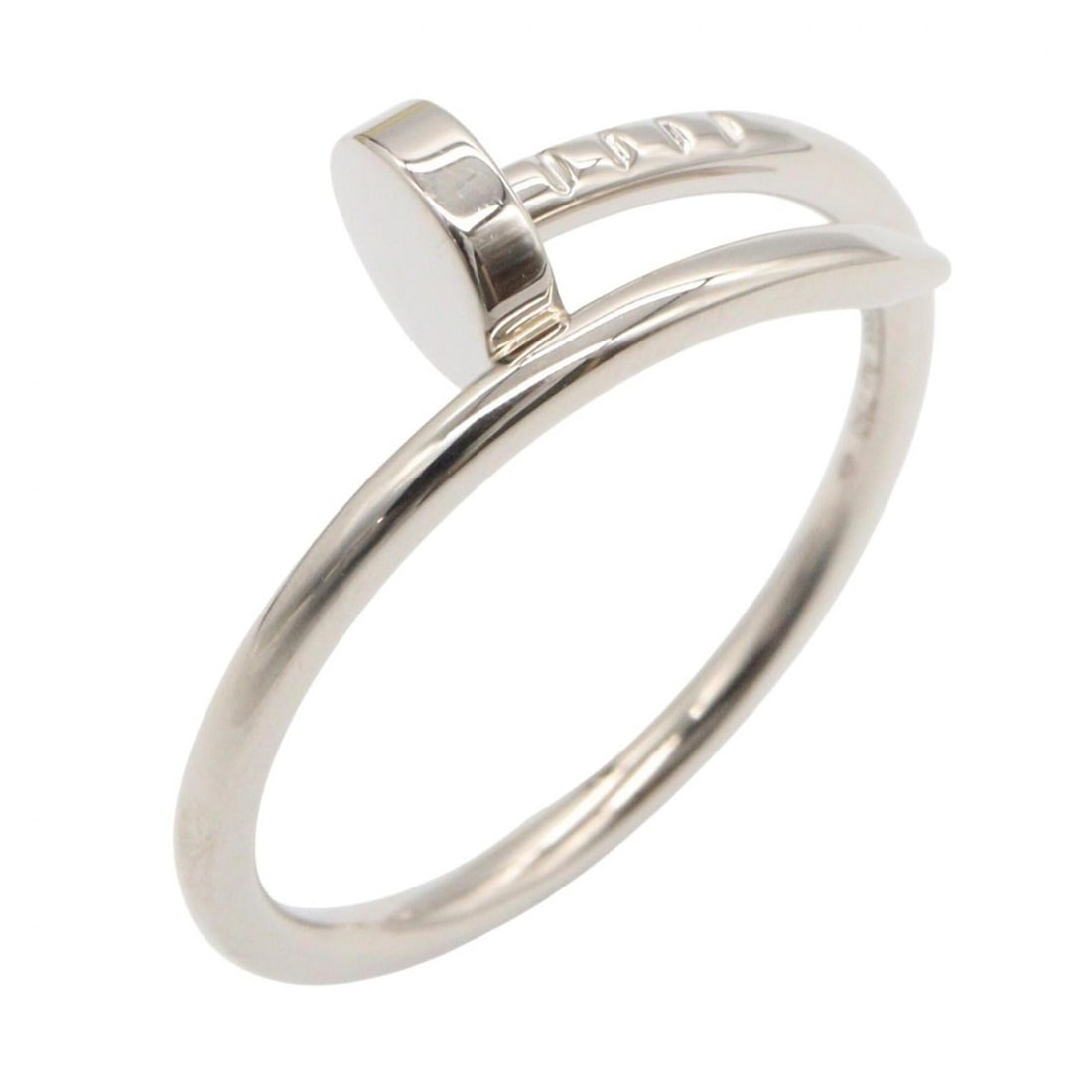 Cartier Juste un Clou Ring SM - Ring/Finger Jewelry 18KWG (White Gold) Men's/Women's Silver Tone: --- Catalog ---Category: SizeJP Size: 15US Size: 7.5Category: DesignType: Band ringColor: SilverGender: Men,WomenMaterial: White gold (18K)Category: GeneralBrand: Cartier--- Item List ---Section: Cond