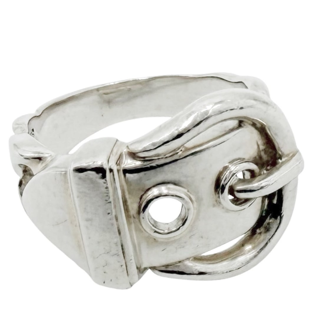 Hermes women's Brooke Sellier ring, vintage jewelry, 925 sterling silver, approximately 6.9g.: --- Catalog ---Category: SizeJP Size: 10US Size: 5.5Category: DesignType: Band ringGender: WomenMaterial: Silver 925Category: GeneralBrand: Hermes--- Item List ---Section: ConditionRanking: Rank AB Us