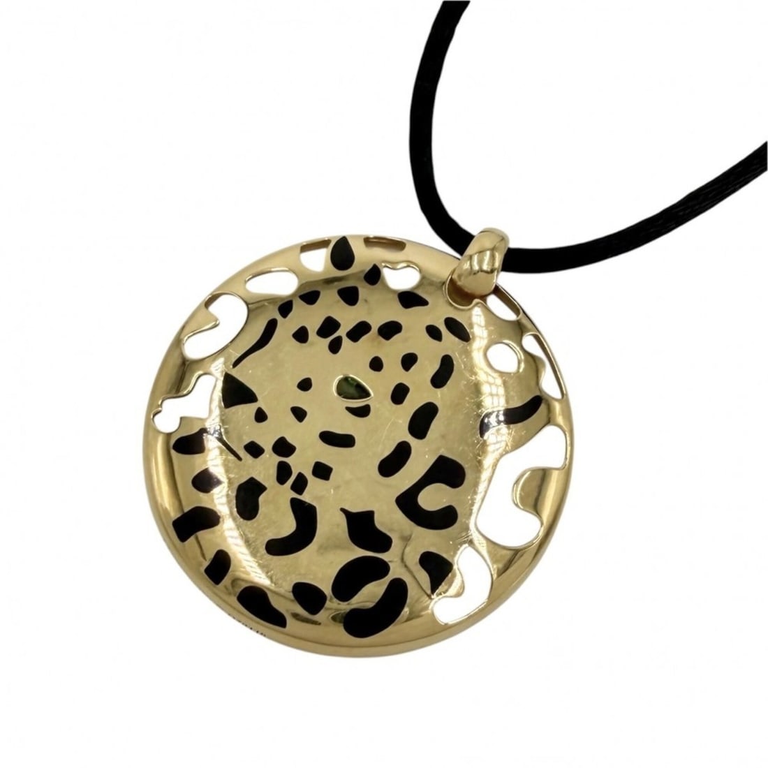 Cartier Women's Panthère Perage Necklace, Jewelry Accessory, Pendant, Panther Motif, 18K Yellow: --- Catalog ---Category: SizePendant Size: 37mm x 37mm / 1.45'' x 1.45''Neck Circumference: 69.5 cm / 27.36''Category: DesignGender: WomenMaterial: Yellow gold (18K)Pendant Type: PendantNecklace Type: