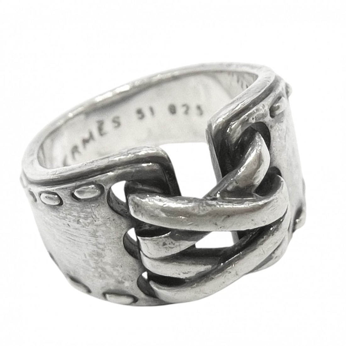 Hermes women's ring, Mexico style, accessory, jewelry, small item, size 51, HERMES 925 sterling (1 of 13)