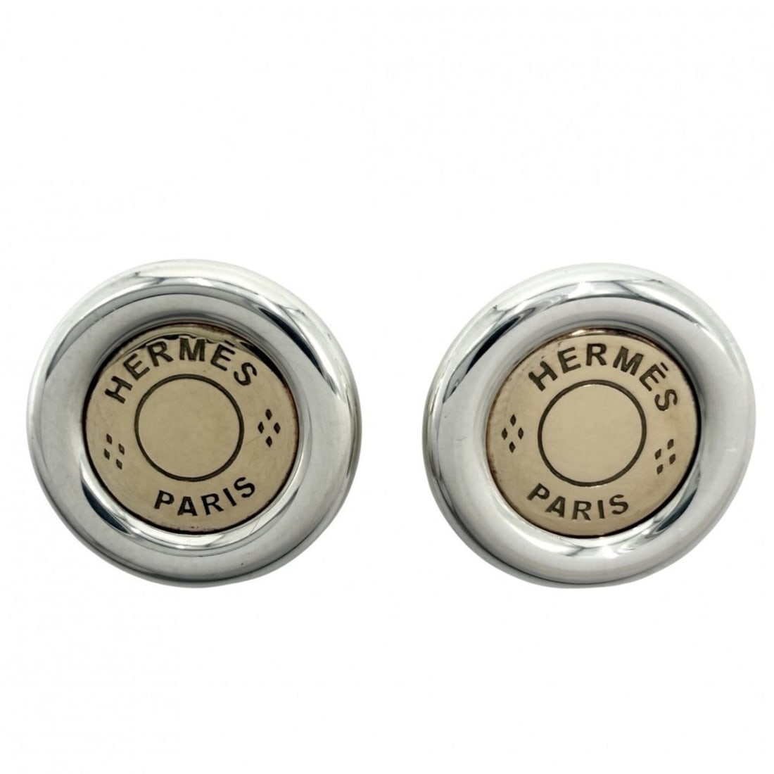 Hermes Earrings for Women, Sellier Clou de Selle, Accessory Jewelry, Au750 18K Yellow Gold, Sterling: --- Catalog ---Category: SizeSize (HxWxD): 12.00mm x 12.00mm / 0.47'' x 0.47''Category: DesignType: Stud earringsColor: Gold, SilverGender: WomenMaterial: Silver 925, Yellow gold (18K)Category: Genera
