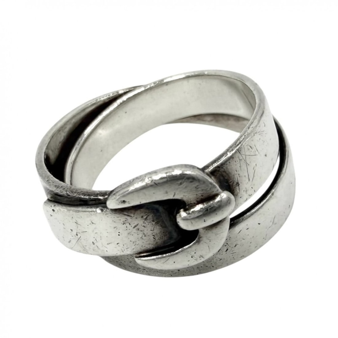 Hermes Double True Ring for Men and Women, Belt Accessory, Jewelry, Small Item, Size 53, HERMES,: --- Catalog ---Category: SizeJP Size: 12US Size: 6.5Category: DesignType: Band ringGender: Men,WomenMaterial: Silver 925Category: GeneralBrand: Hermes--- Item List ---Section: ConditionRanking: Rank A