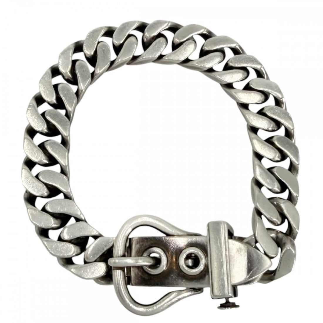 Hermes men's Brooke Sellier MM bracelet, jewelry accessory with adjustable clasp, made of 925: --- Catalog ---Category: SizeLength: 19.5cm - 20.5cm / 7.67'' - 8.07''Category: DesignType: Charm braceletGender: MenMaterial: Silver 925Category: GeneralBrand: Hermes--- Item List ---Section: Conditi
