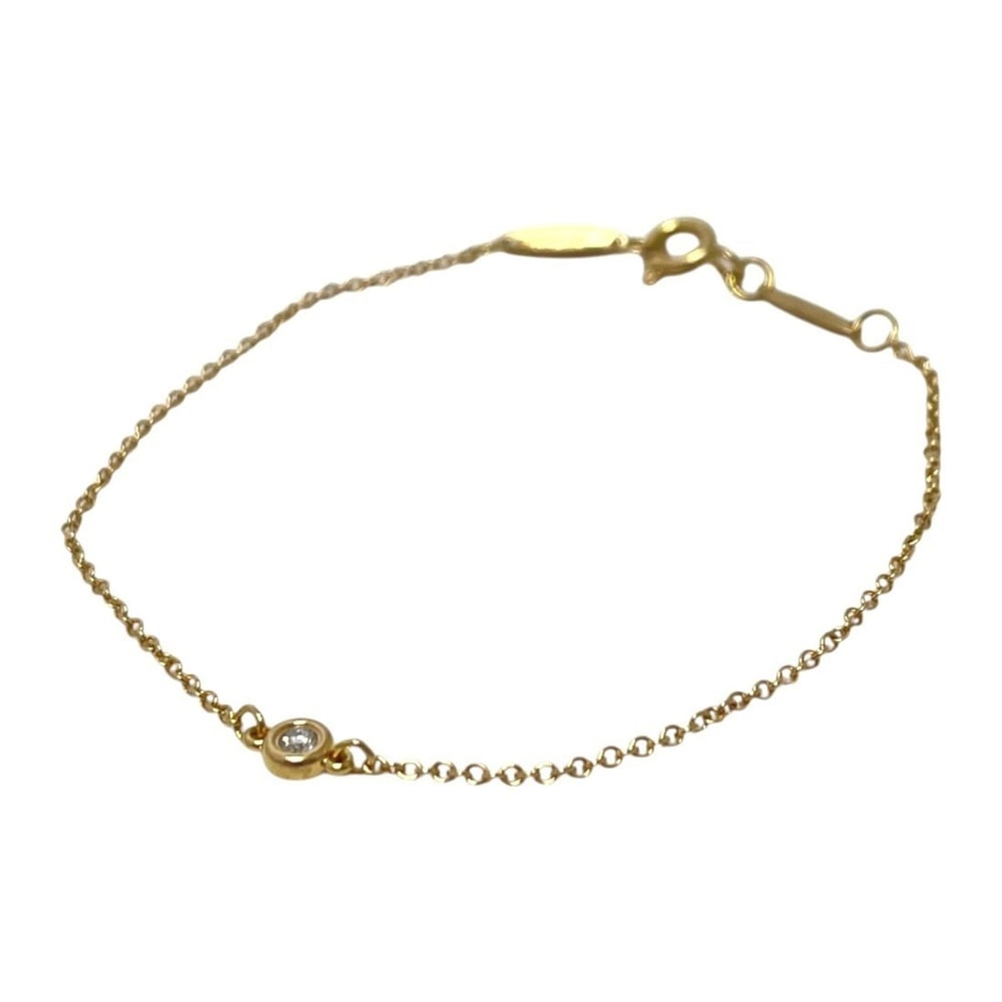 TIFFANY&Co. Tiffany 1PD Diamond By the Yard Accessory Jewelry Chain Bracelet Au750 Pink Gold Women's: --- Catalog ---Category: SizeLength: 15.5cm / 6.1''Category: DesignType: Charm braceletColor: PinkMetal: GoldStone: DiamondGender: WomenMetal Purity: 18KCategory: GeneralBrand: Tiffany--- Item List --