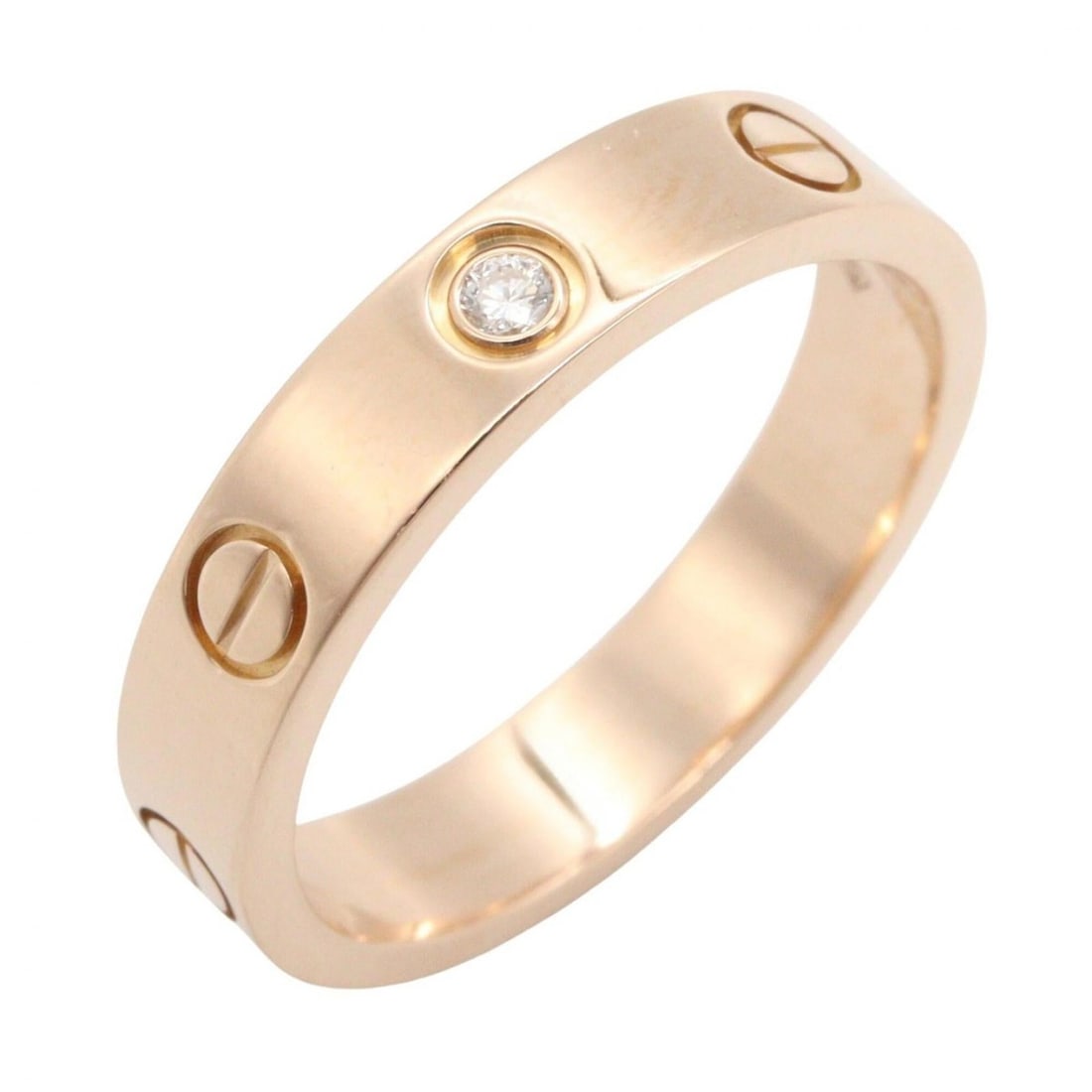 Cartier Mini Love Ring 1PD Ring, Jewelry, 18KPG (Pink Gold), Diamond, Women's, Gold Tone, Clear: --- Catalog ---Category: SizeJP Size: 12US Size: 6.5Category: DesignType: Band ringColor: Clear, GoldStone: DiamondGender: WomenMaterial: Pink gold (18K)Category: GeneralMPN: B4050700Brand: Cartier---