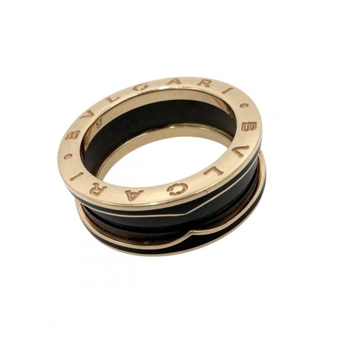 Bulgari B-ZERO1 Ring for Men, 18K Pink Gold, Au750, Size 57, Jewelry Accessory, BVLGARI, K18: --- Catalog ---Category: SizeJP Size: 16US Size: 8Category: DesignType: Band ringGender: MenMaterial: Ceramic, Pink gold (18K)Category: GeneralBrand: Bvlgari--- Item List ---Section: ConditionRanking: