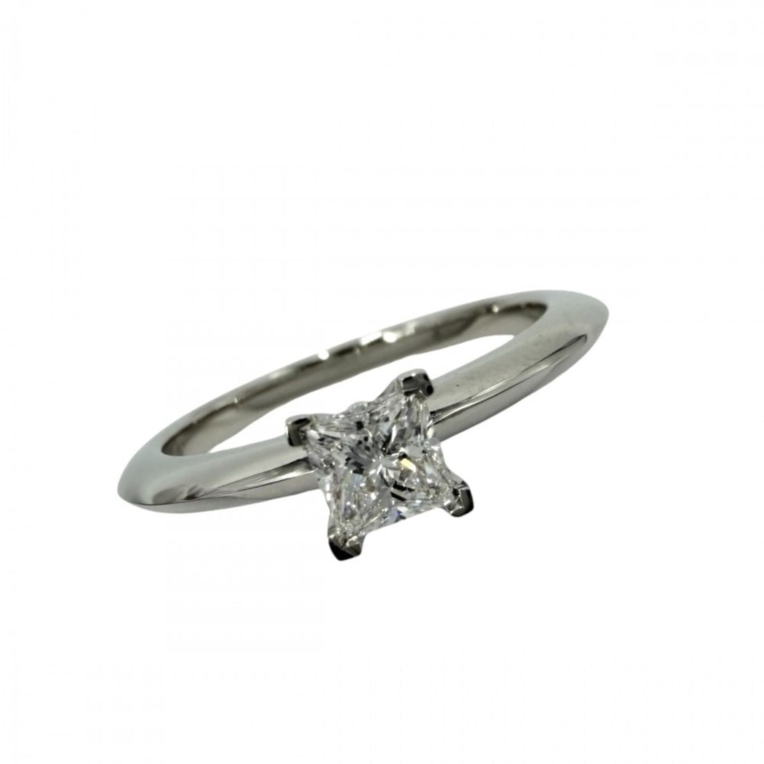 Tiffany & Co. Women's Solitaire Ring, Jewelry, Accessory, Engagement Square Cut, Pt950 Platinum,: --- Catalog ---Category: SizeWeight: 3.4g / 0.11oz.JP Size: 6.5US Size: 3.5Inner Diameter: 14.00mm / 0.55''Category: DesignType: Engagement ringMetal: PlatinumStone: DiamondGender: WomenStone Cut: Squ
