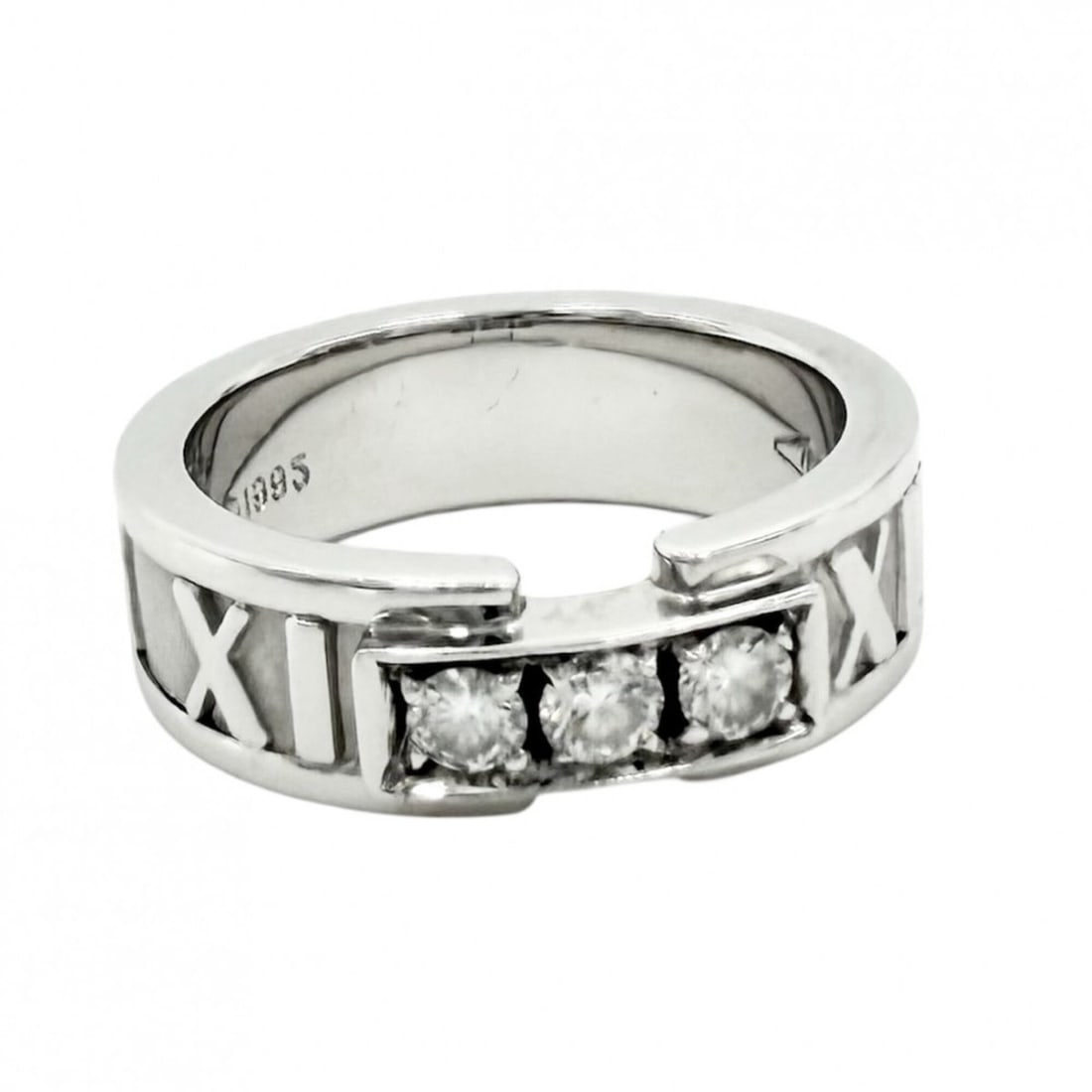 Tiffany & Co. Atlas Ring for Women, Jewelry Accessory, Au750 18K White Gold, Diamond, Approx. 6.8g: --- Catalog ---Category: SizeWidth: 5mm / 0.2''Weight: 6.8g / 0.23oz.JP Size: 7US Size: 4Inner Diameter: 15.00mm / 0.59''Category: DesignType: Band ringMetal: White GoldStone: DiamondGender: WomenMeta
