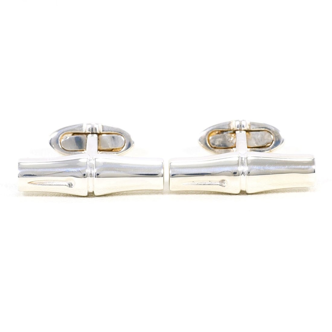 Gucci Bamboo Silver Cufflinks, Total Weight 20.3g, Jewelry (1 of 10)