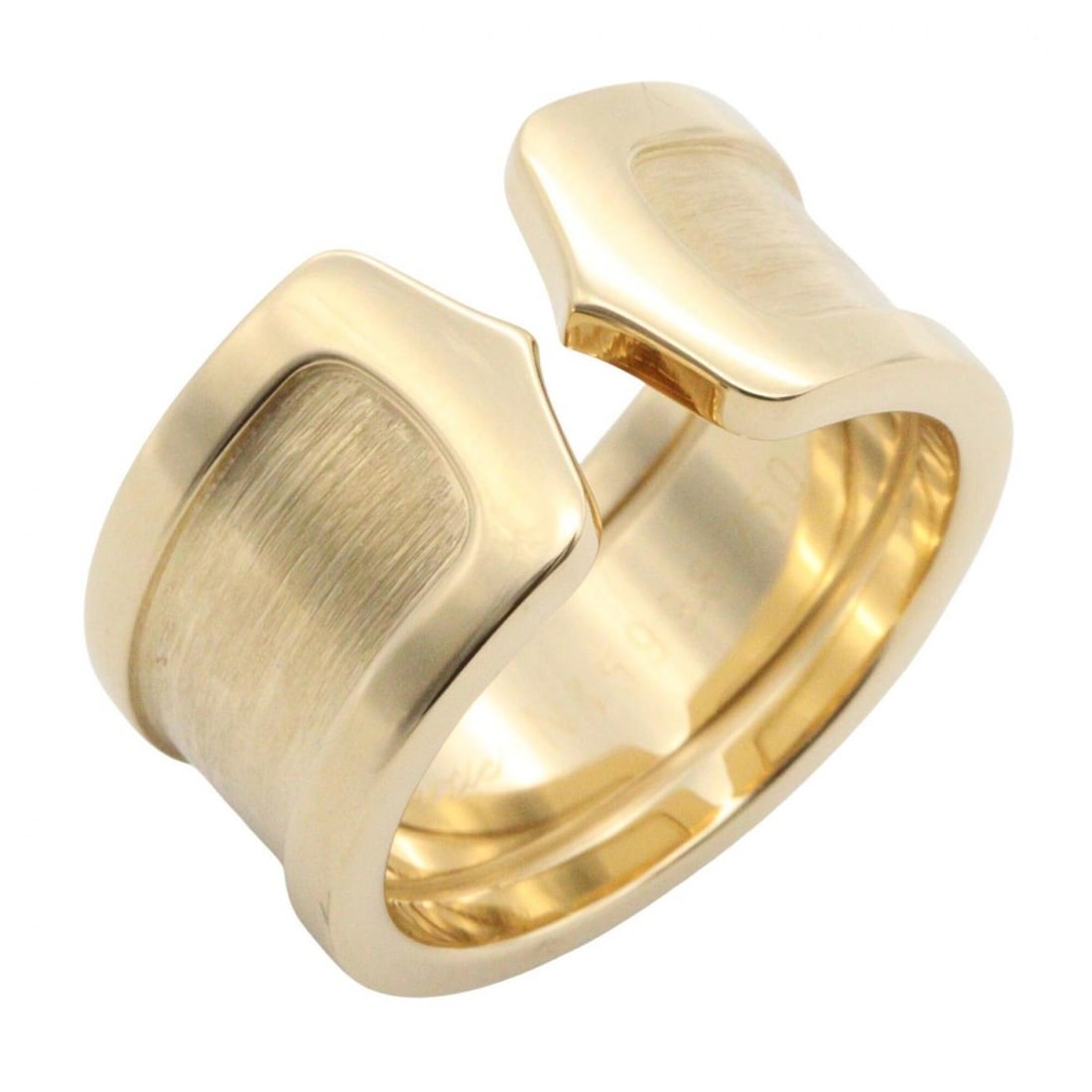 Cartier C2 Wide Ring, 18K (Yellow Gold), Women's Jewelry, Gold Tone: --- Catalog ---Category: SizeJP Size: 12US Size: 6.5Category: DesignType: Band ringColor: GoldGender: WomenMaterial: Yellow gold (18K)Category: GeneralBrand: Cartier--- Item List ---Section: Condition