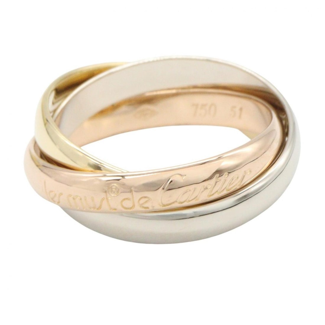 Cartier Trinity Ring - Ring/Finger Jewelry 18K (Yellow Gold), 18KWG (White 18KPG (Pink Gold) Women's: --- Catalog ---Category: SizeJP Size: 11US Size: 6Category: DesignType: Band ringColor: Gold, SilverGender: WomenMaterial: Pink gold (18K), White gold (18K), Yellow gold (18K)Category: GeneralBrand: C