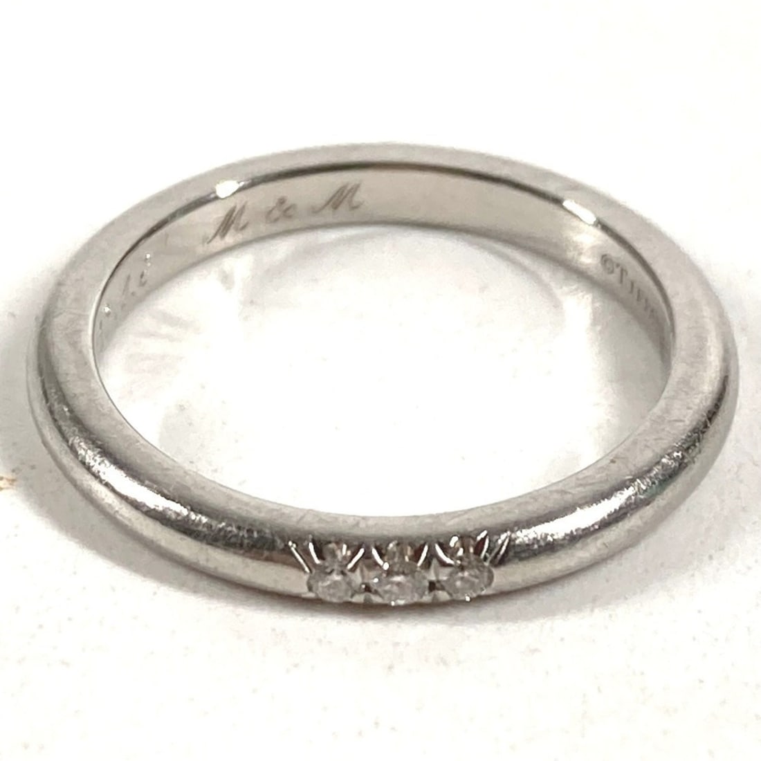TIFFANY&Co. Tiffany & Co. Platinum Forever 3P Diamond Ring - Women's Silver Jewelry 950: --- Catalog ---Category: SizeWeight: 3g / 0.1oz.JP Size: 6US Size: 3.5Category: DesignType: Band ringStone: DiamondGender: WomenMaterial: Platinum 950Category: GeneralBrand: Tiffany--- Item List ---Se