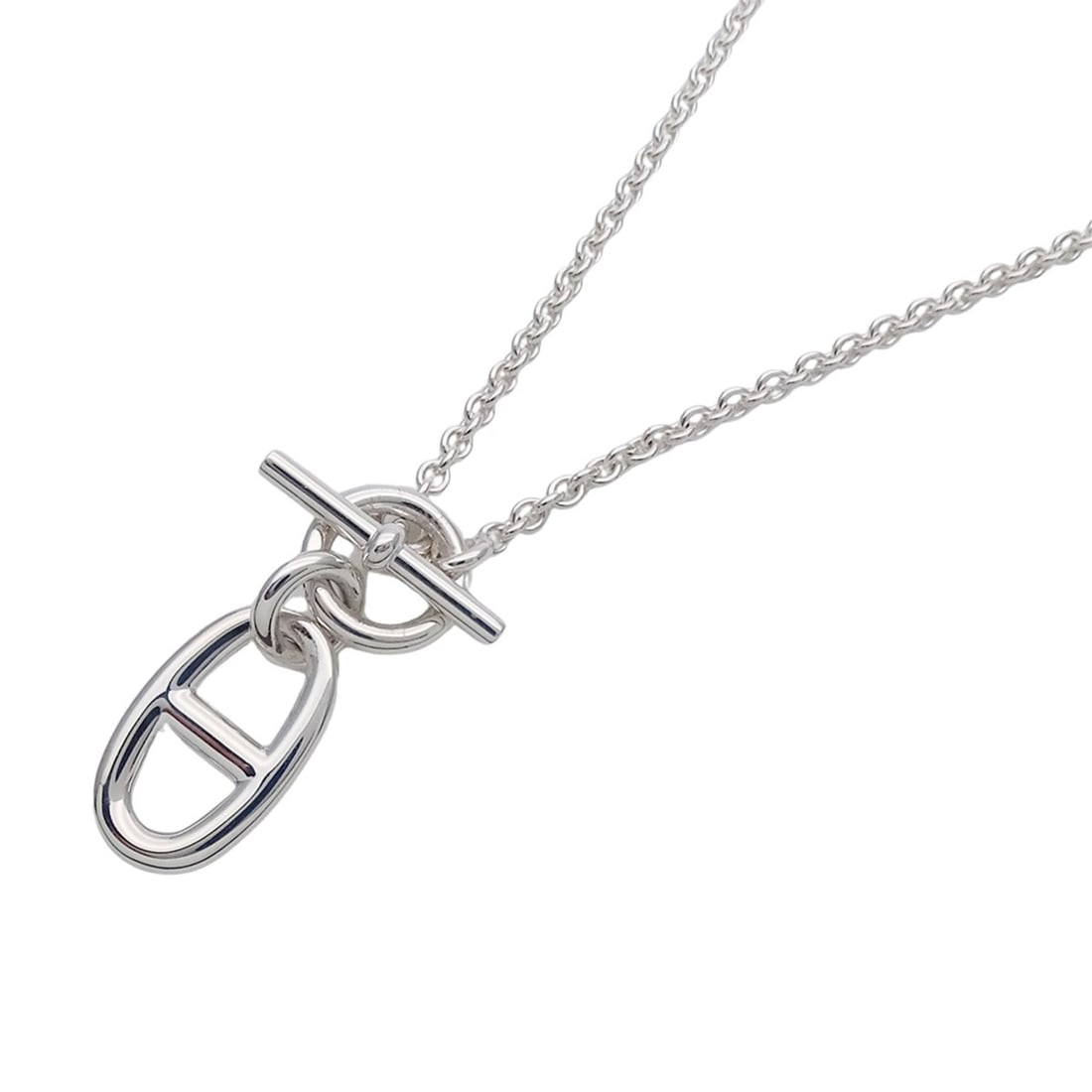 Hermes HERMES Chaine d'Ancre Amulet Necklace for Women, Brand Name, SV925 Silver Jewelry: --- Catalog ---Category: SizePendant Size: 18.4mm x 11.2mm / 0.72'' x 0.44''Neck Circumference: 40.5 cm / 15.94''Category: DesignColor: SilverGender: WomenMaterial: Silver 925Pendant Type: AmuletNeckl