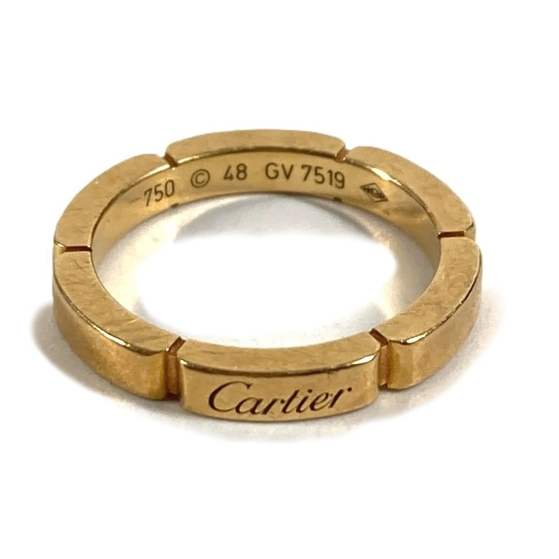 CARTIER Cartier 18K Gold Maillon Panthère Logo Accessory Jewelry Ring YG750 Women's: --- Catalog ---Category: SizeJP Size: 7.5US Size: 4Category: DesignType: Band ringColor: GoldGender: WomenMetal Purity: 18KCategory: GeneralBrand: Cartier--- Item List ---Section: ConditionRanking: Ra