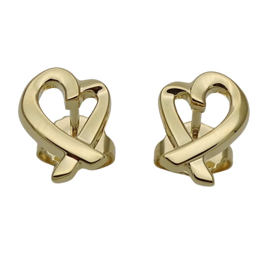 Tiffany & Co. Women's Earrings, 750YG, Paloma Picasso Loving Heart Design, Yellow Gold, Pair,: --- Catalog ---Category: SizeSize (HxWxD): 10.30mm x 7.80mm / 0.41'' x 0.31''Category: DesignType: Stud earringsColor: Yellow goldGender: WomenMaterial: Yellow gold (18K)Category: GeneralBrand: Tiffan